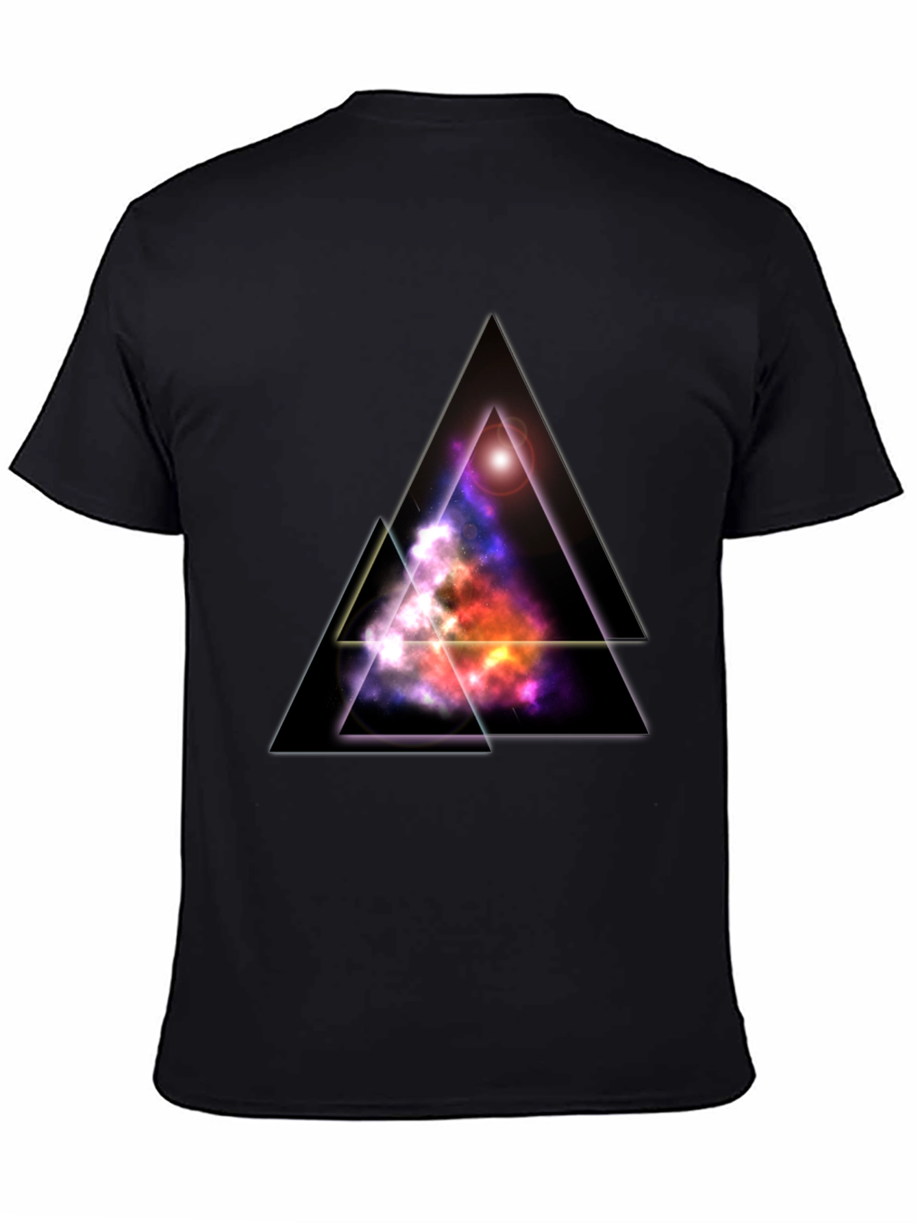 Galaxy Triangle Black T-Shirt