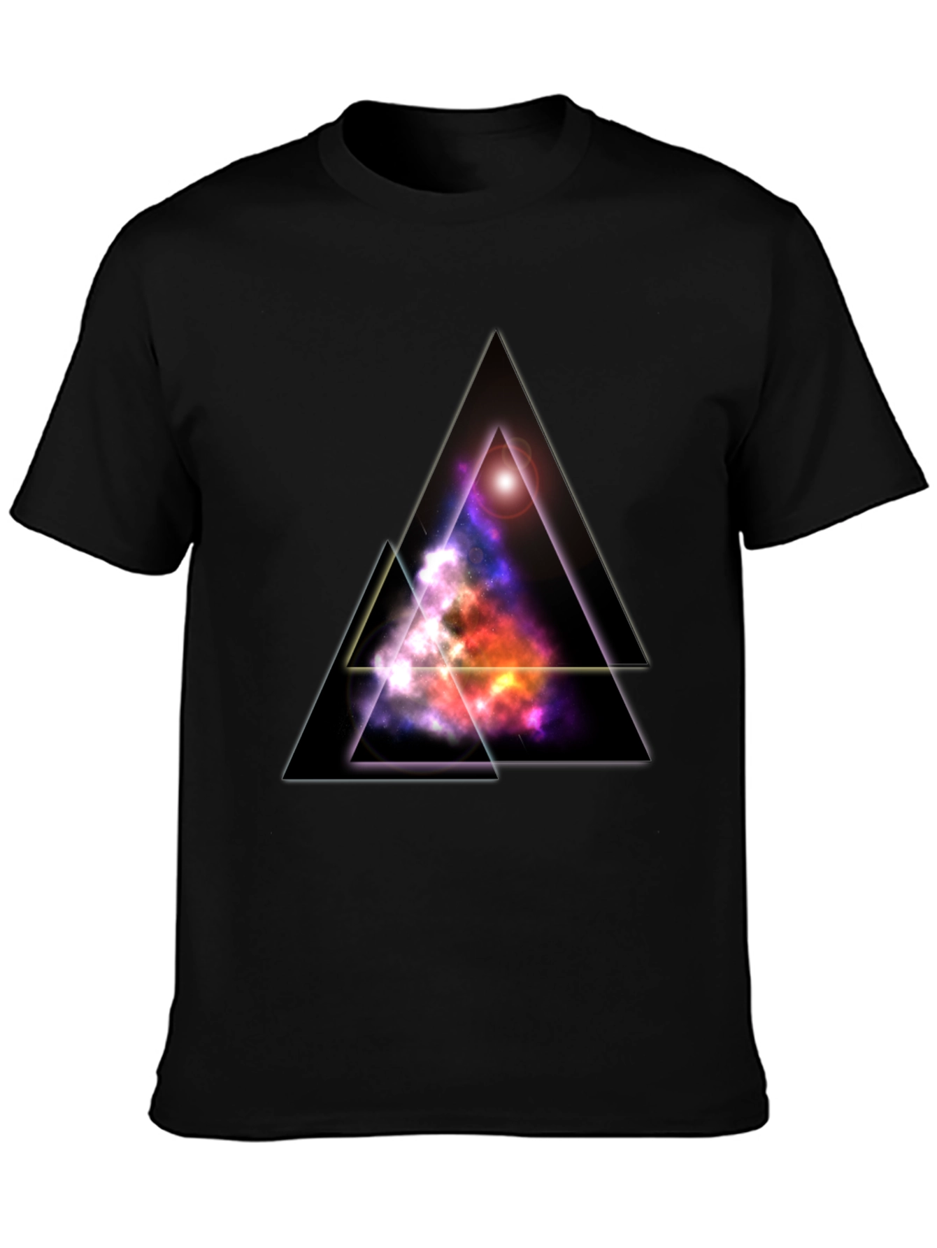 Galaxy Triangle Black T-Shirt