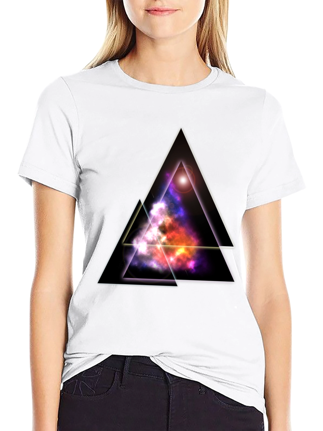 Galaxy Triangle Black T-Shirt