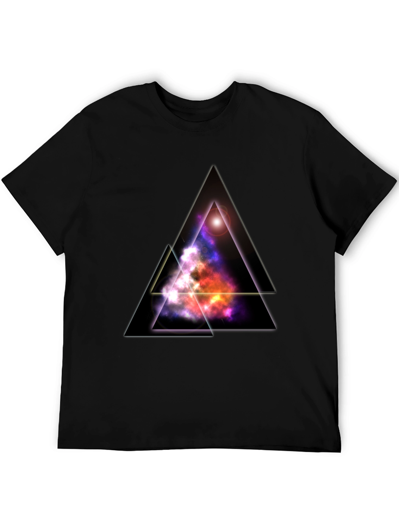 Galaxy Triangle Black T-Shirt