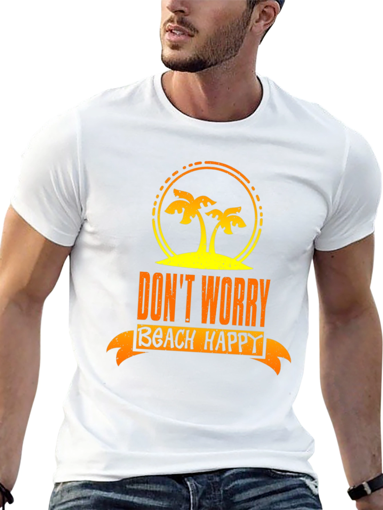 Dont Worry Beach Happy Graphic T-Shirt