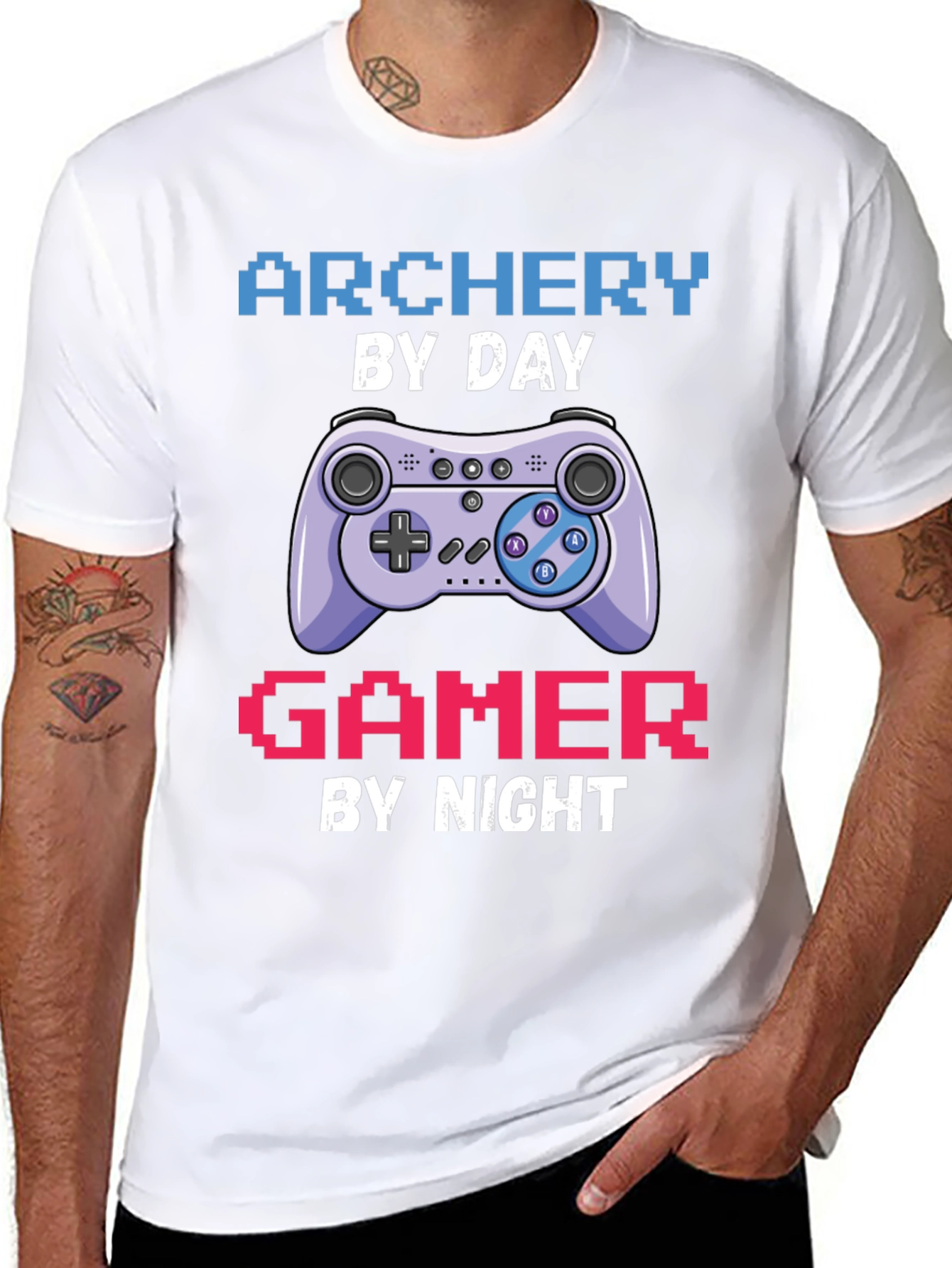 Archery by Day Gamer by Night T-Shirt