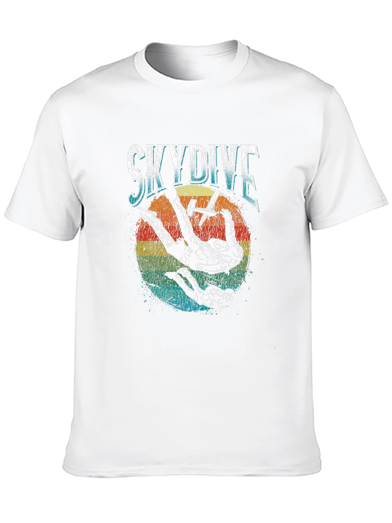 Skydiving T-Shirt Retro Style Black