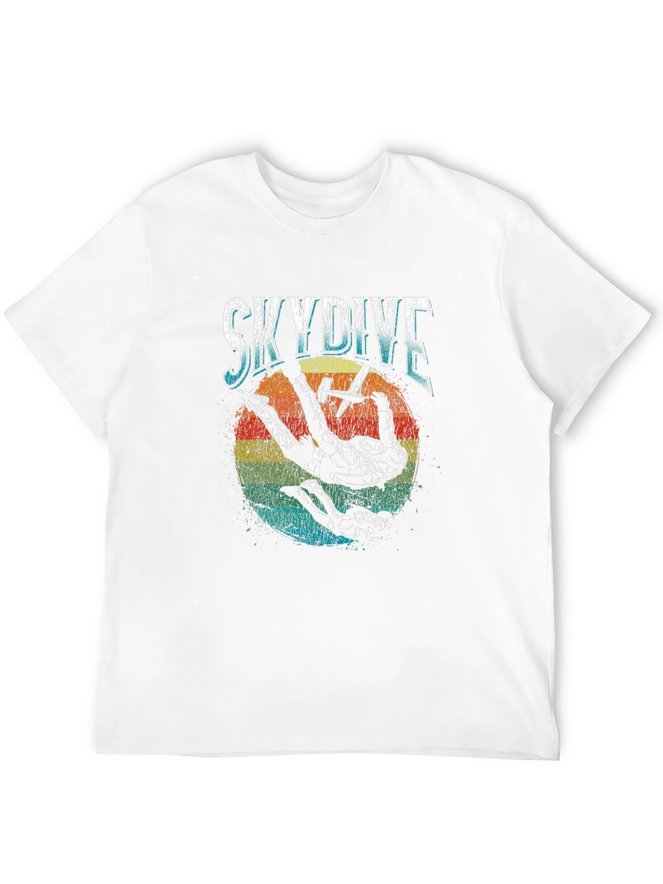 Skydiving T-Shirt Retro Style Black