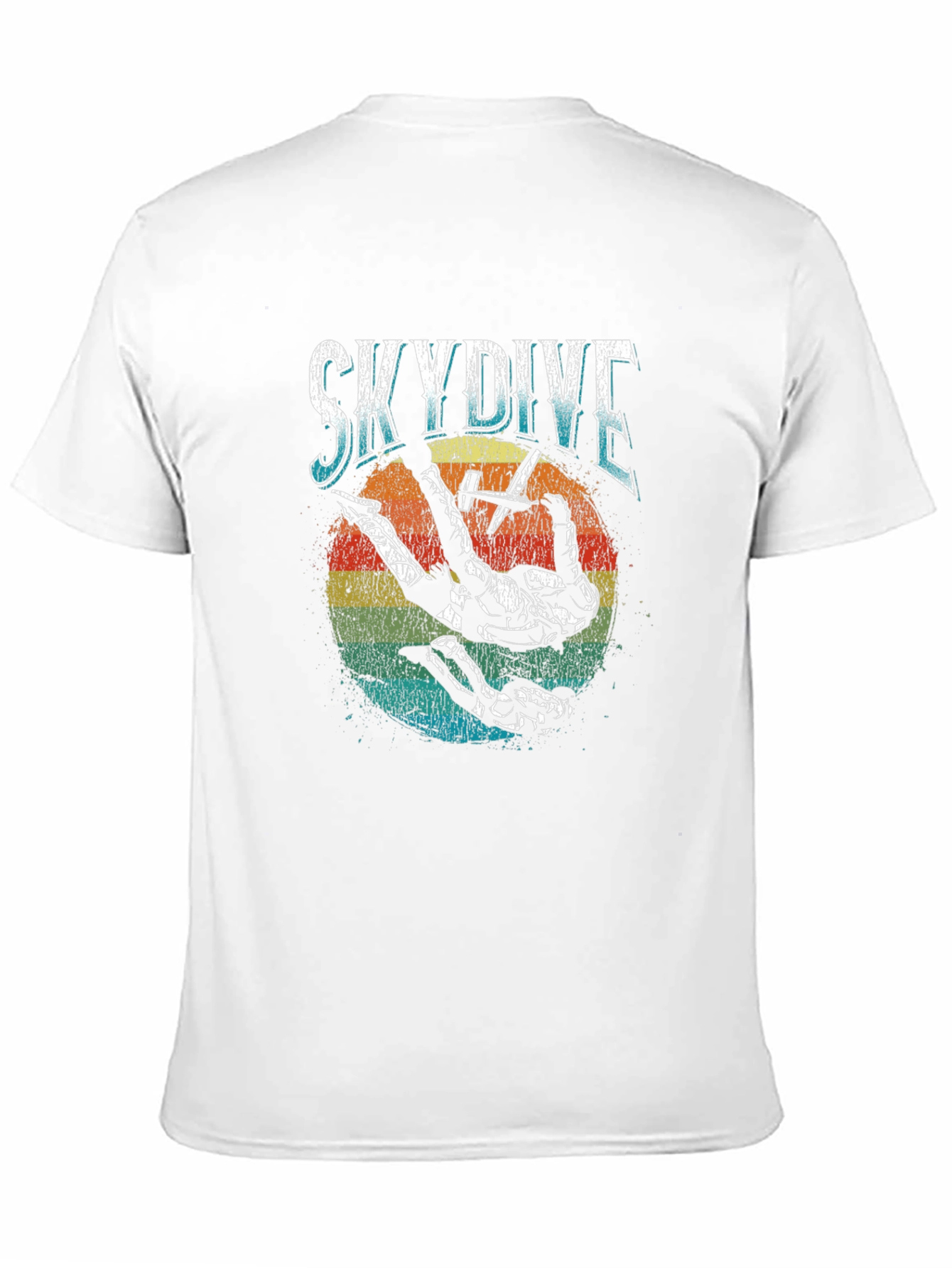 Skydiving T-Shirt Retro Style Black