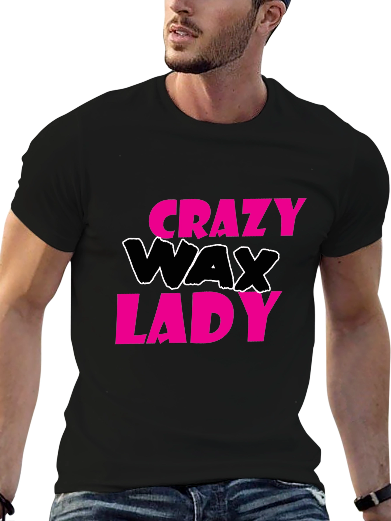 Crazy Wax Lady Graphic Tee - Black T-Shirt