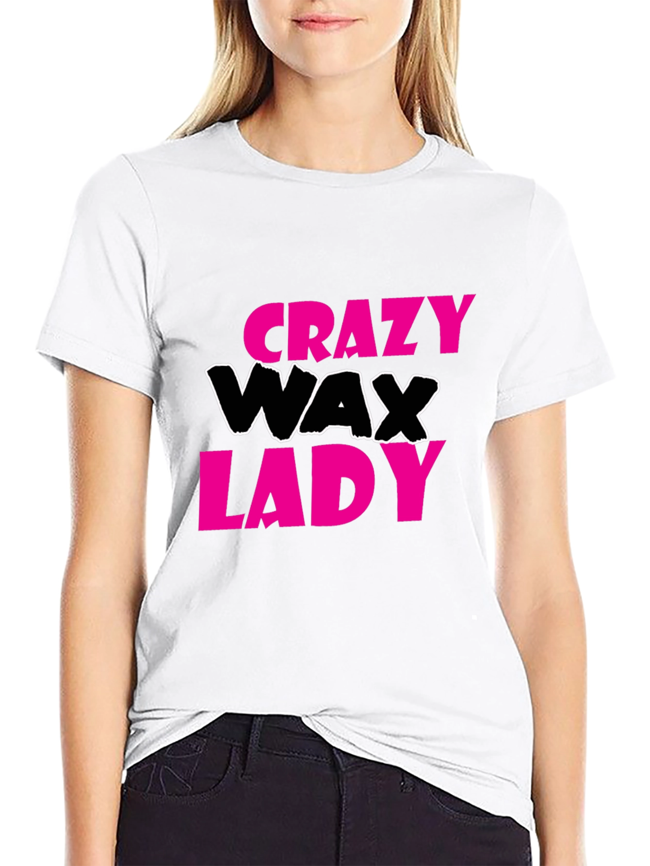 Crazy Wax Lady Graphic Tee - Black T-Shirt