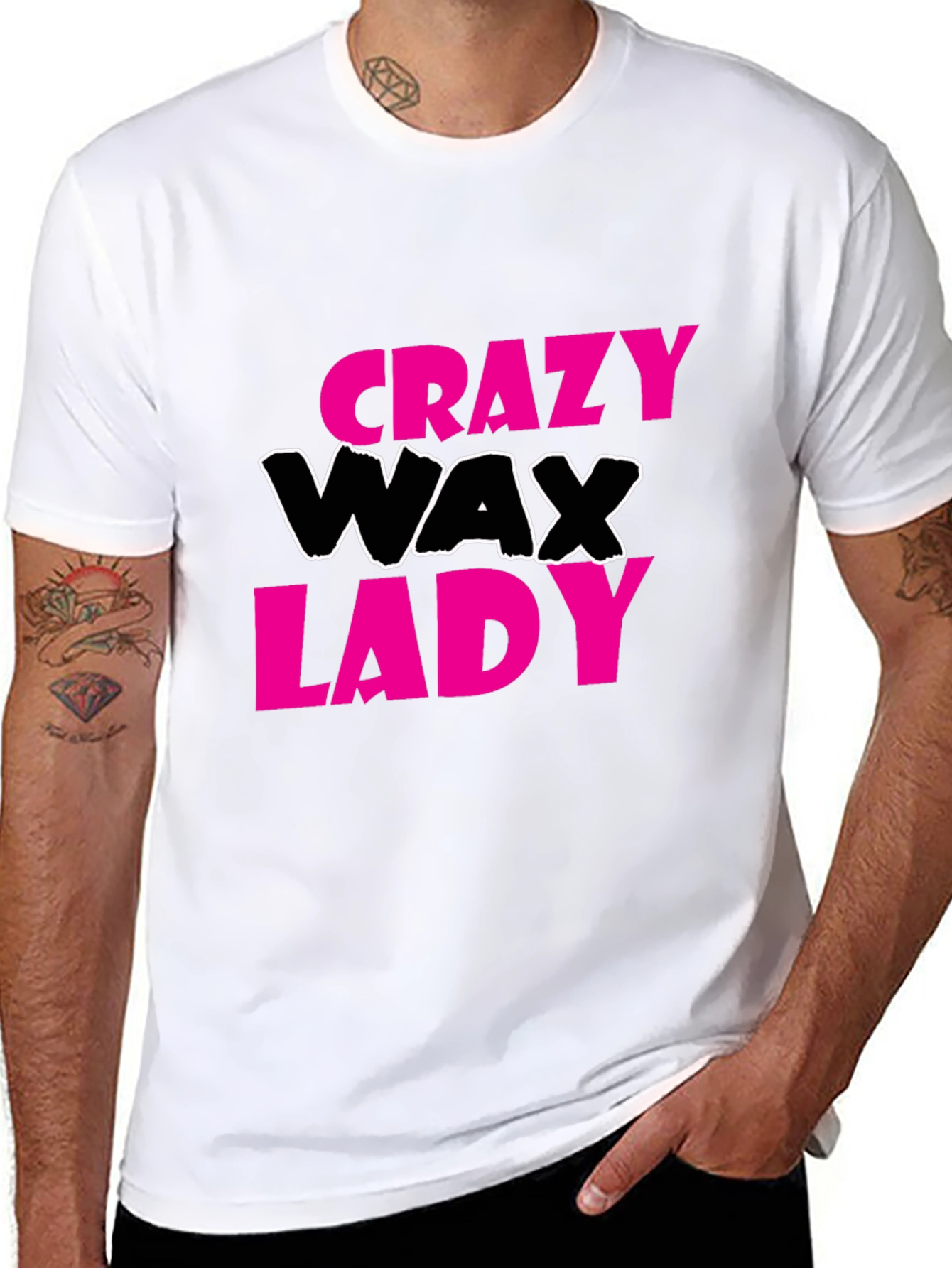 Crazy Wax Lady Graphic Tee - Black T-Shirt
