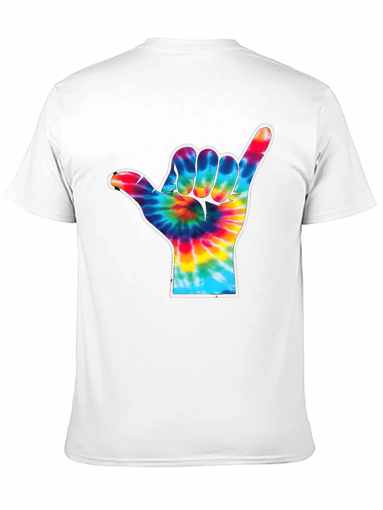 Tie Dye Shaka Hand Gesture Graphic T-Shirt