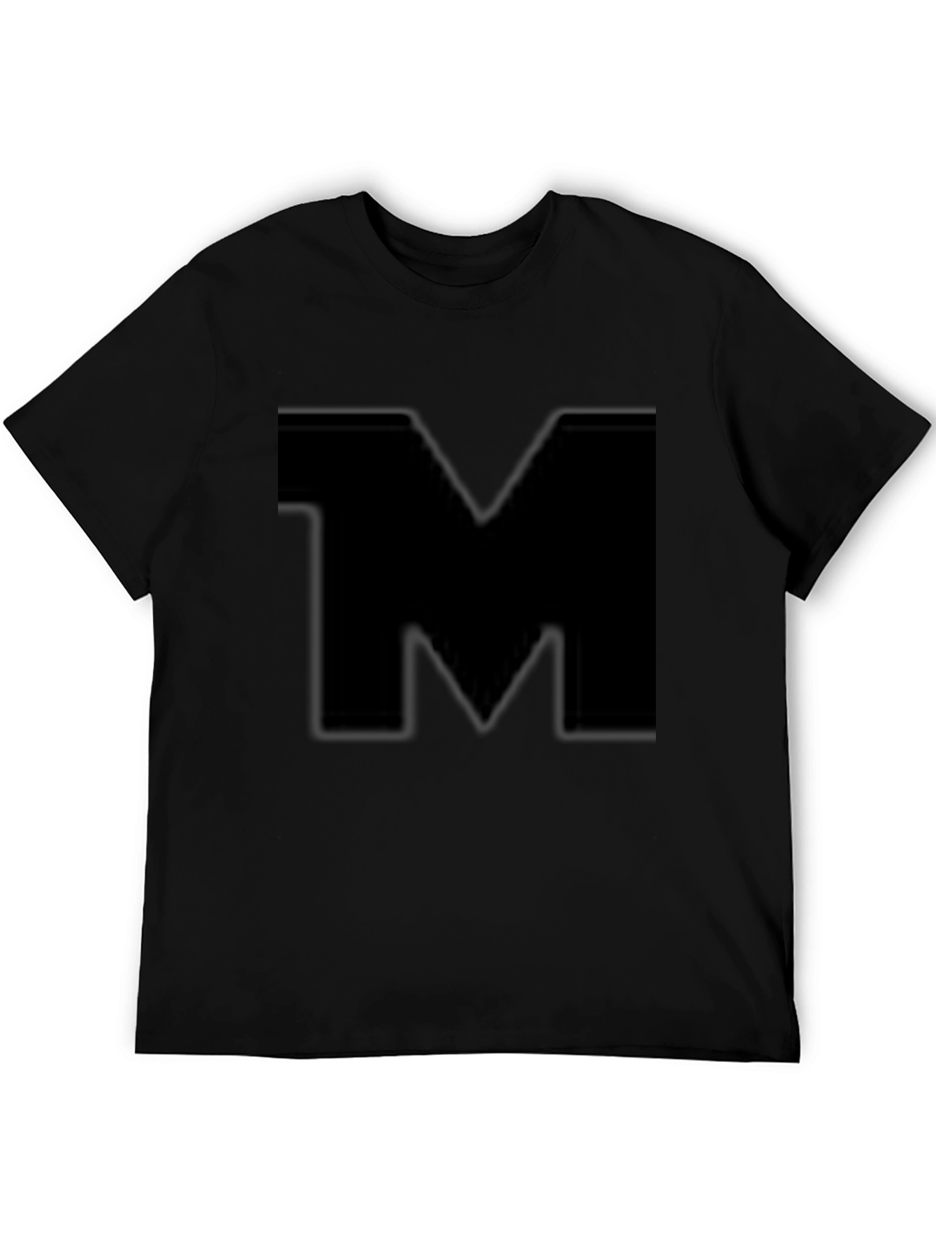 Bold M Black T-Shirt - Stylish Casual Wear