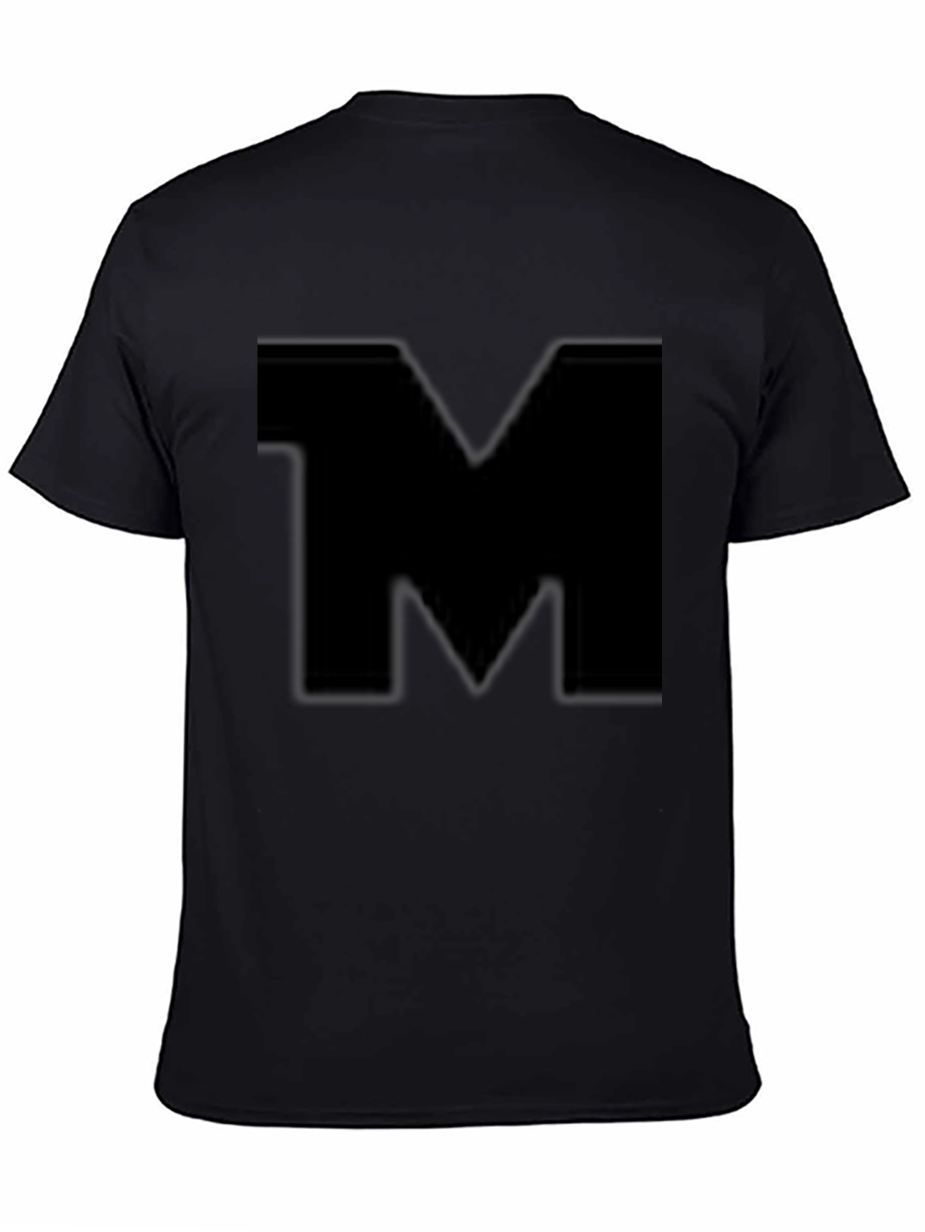 Bold M Black T-Shirt - Stylish Casual Wear