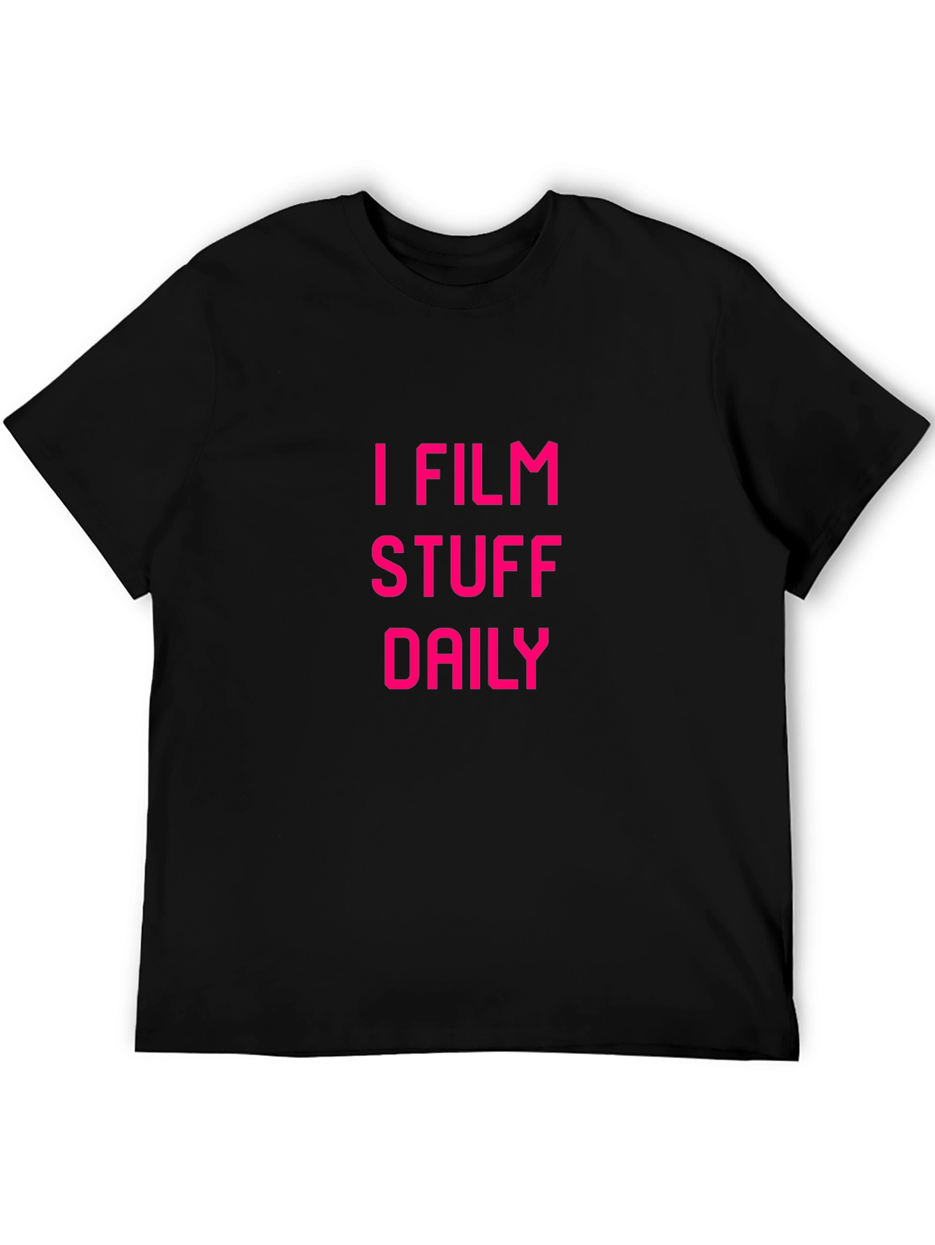 I Film Stuff Daily Black Graphic Tee