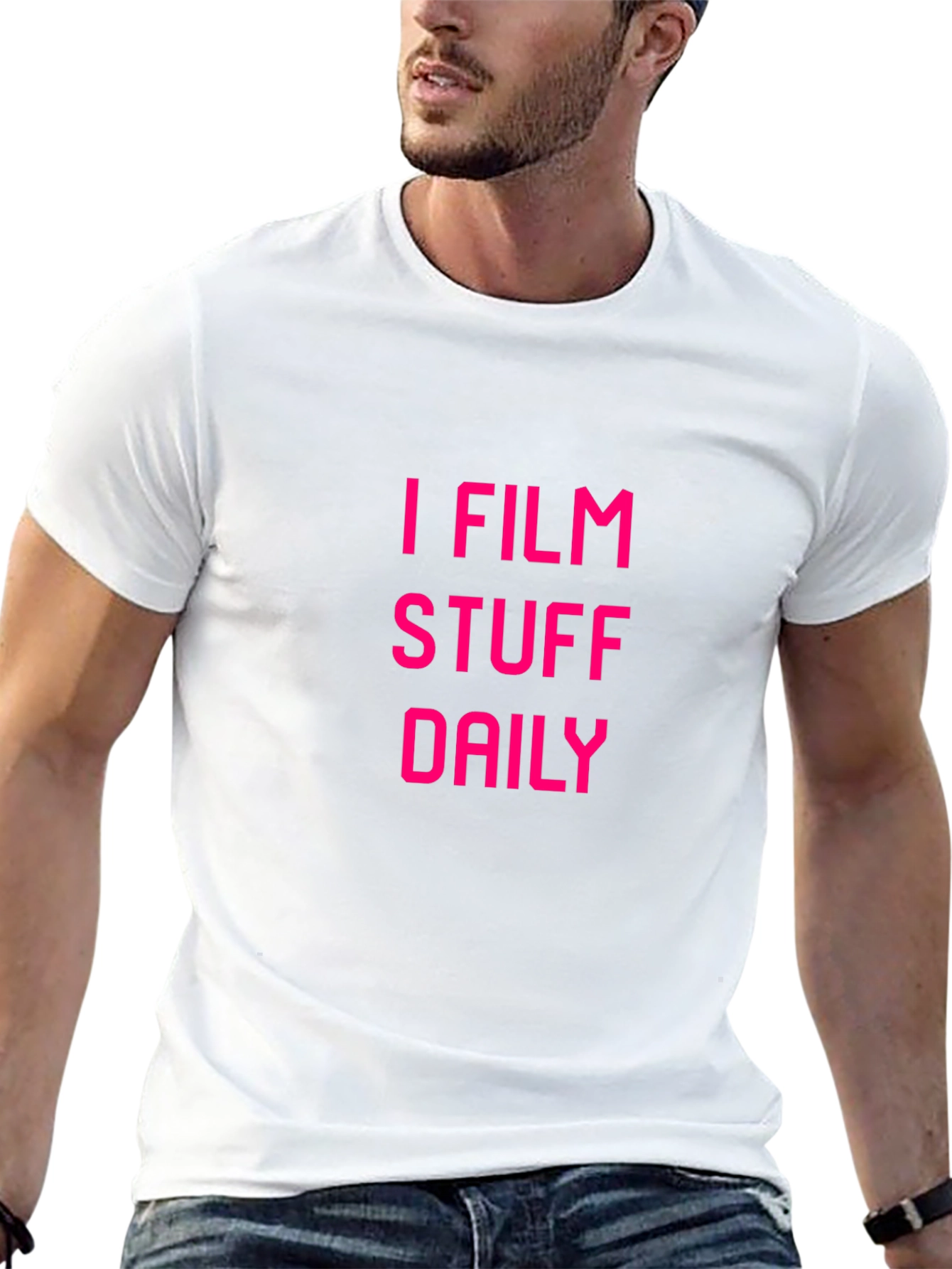 I Film Stuff Daily Black Graphic Tee