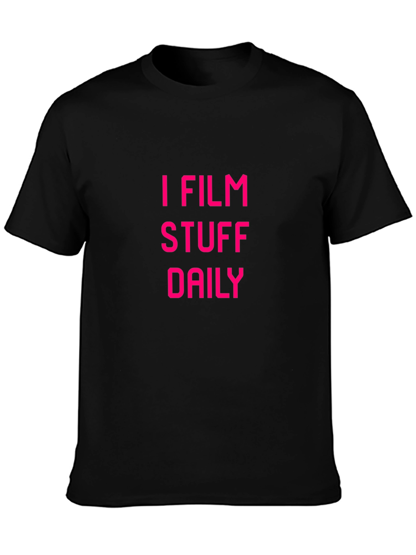 I Film Stuff Daily Black Graphic Tee