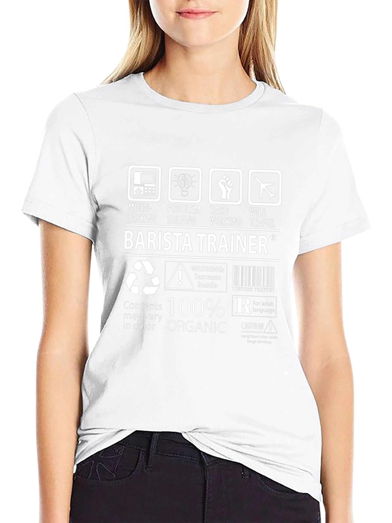Barista Trainer T-Shirt: Multi-Tasking Organic Humor Tee