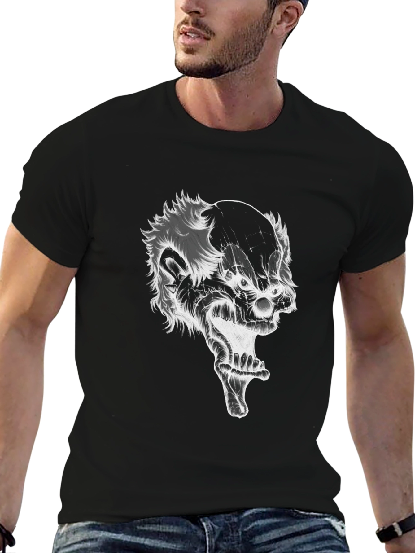 Creepy Clown Graphic Tee - Black Cotton T-Shirt