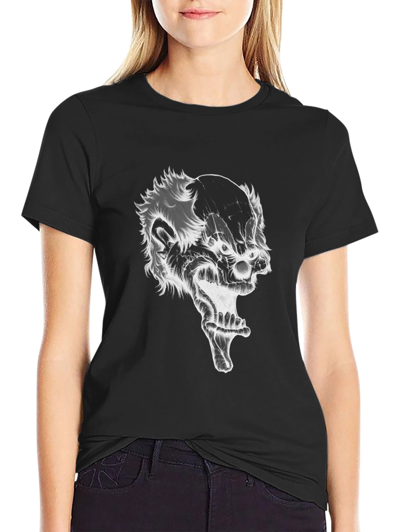 Creepy Clown Graphic Tee - Black Cotton T-Shirt