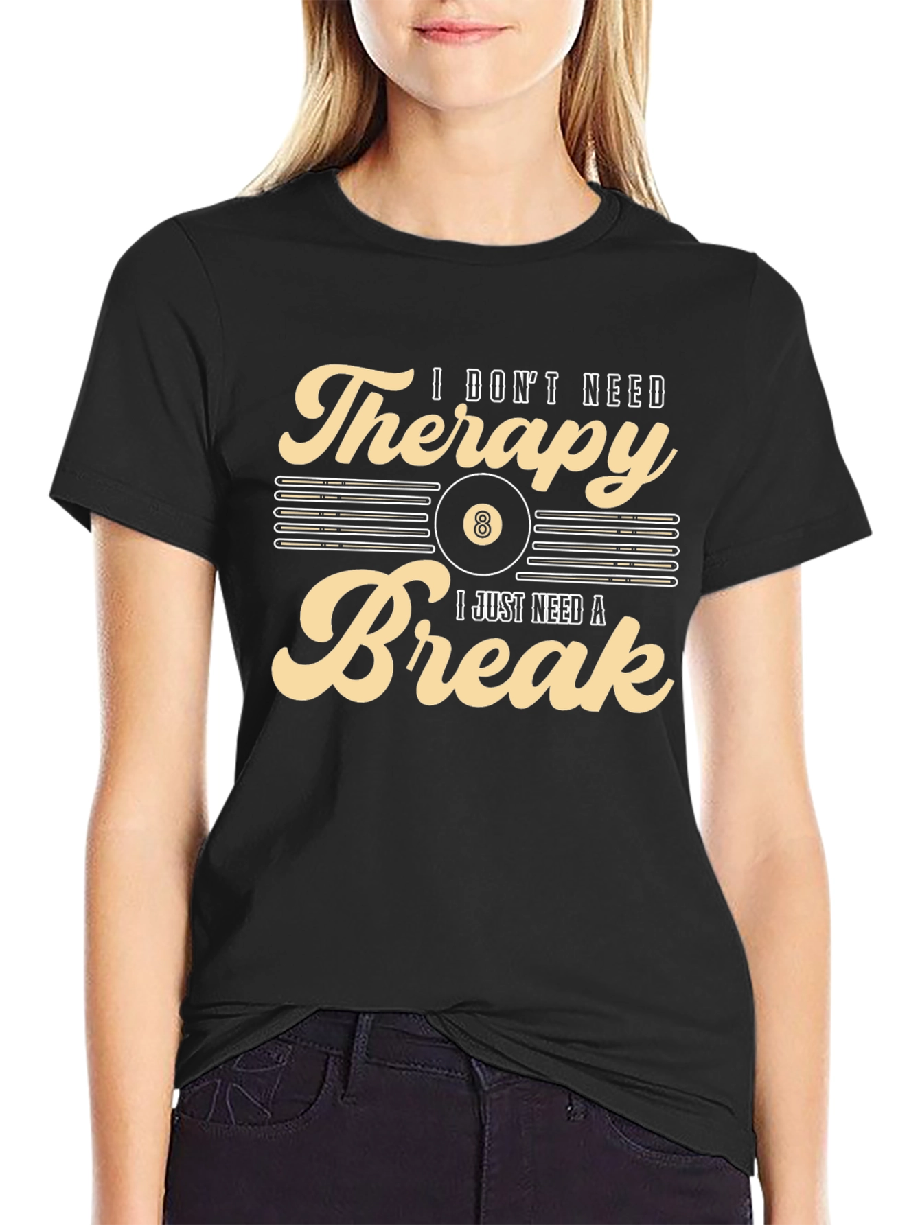 Therapy Break T-Shirt:  Billiards Gift