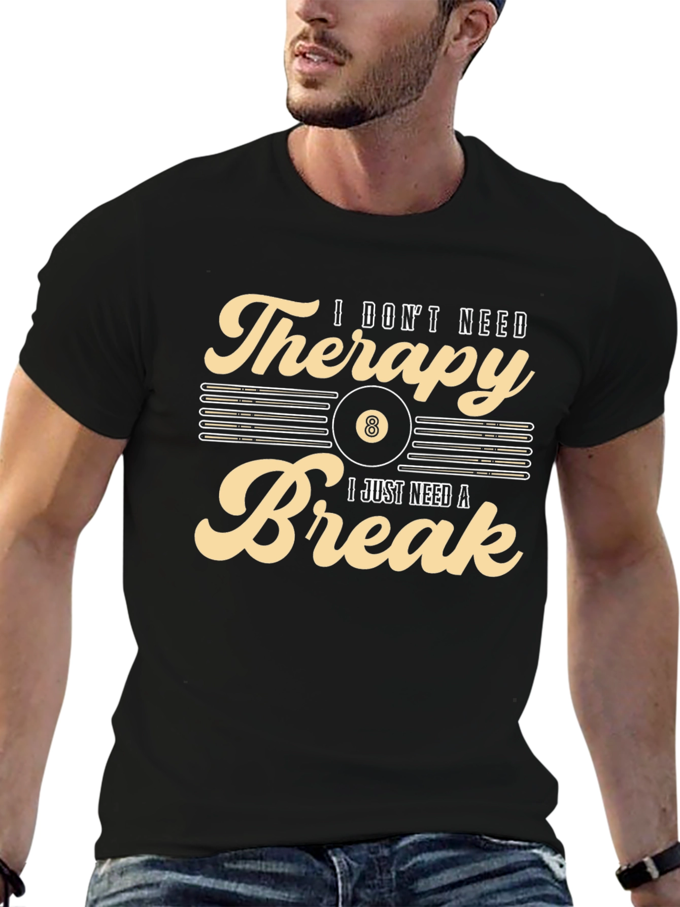 Therapy Break T-Shirt:  Billiards Gift