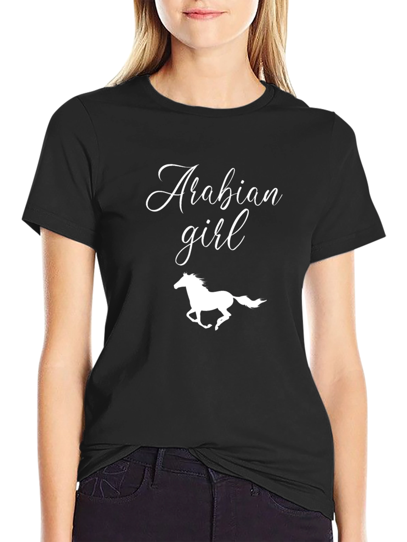 Arabian Girl Horse Graphic T-Shirt