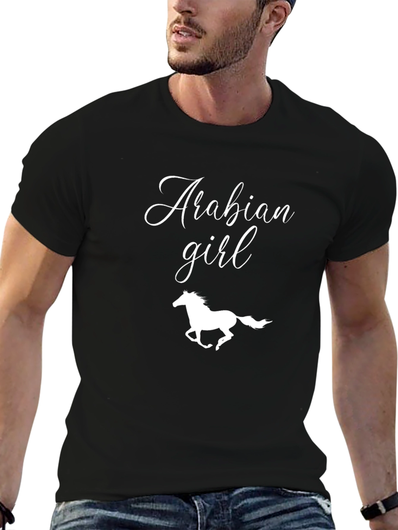 Arabian Girl Horse Graphic T-Shirt