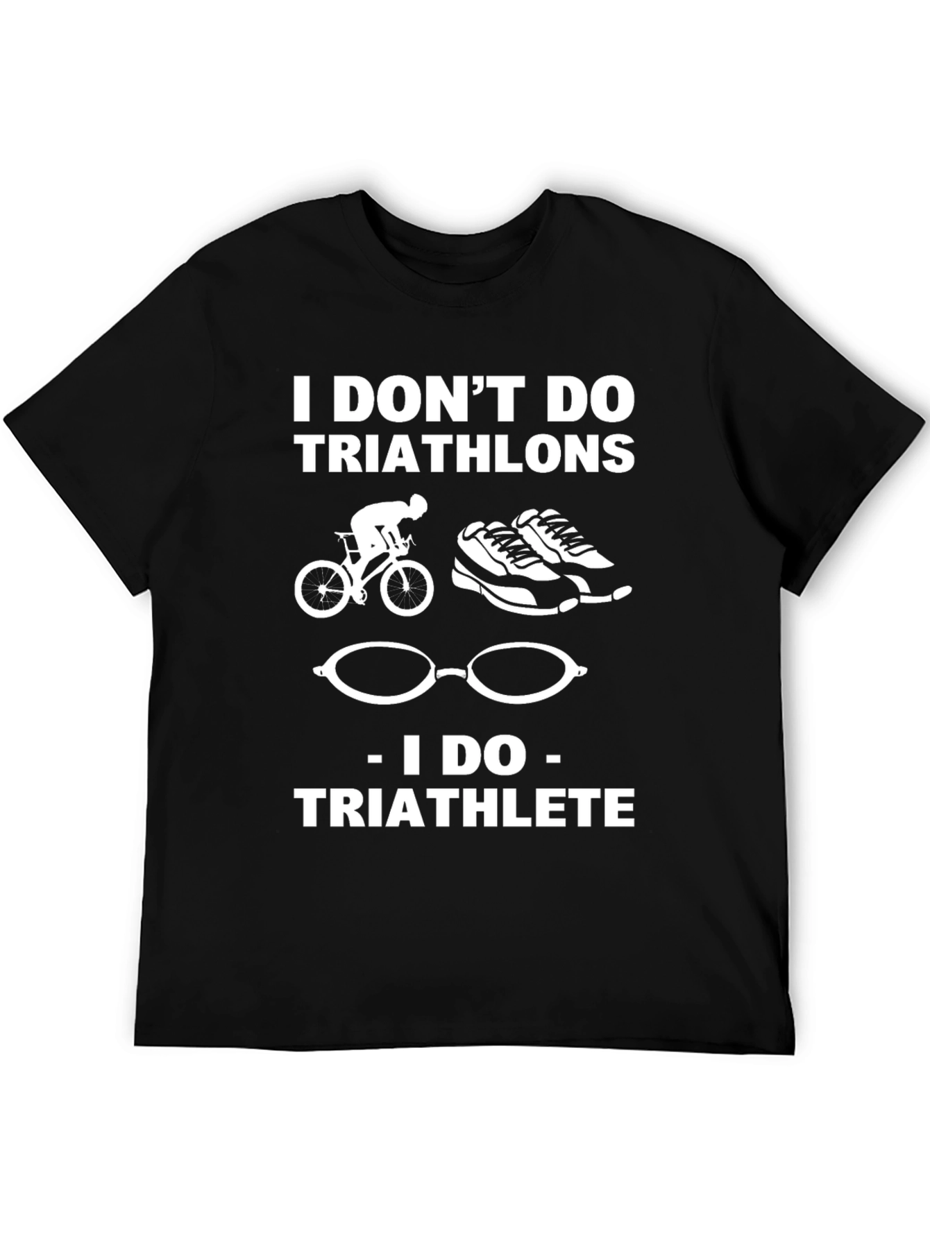 Triathlete Graphic Tee - Black Cotton T-Shirt