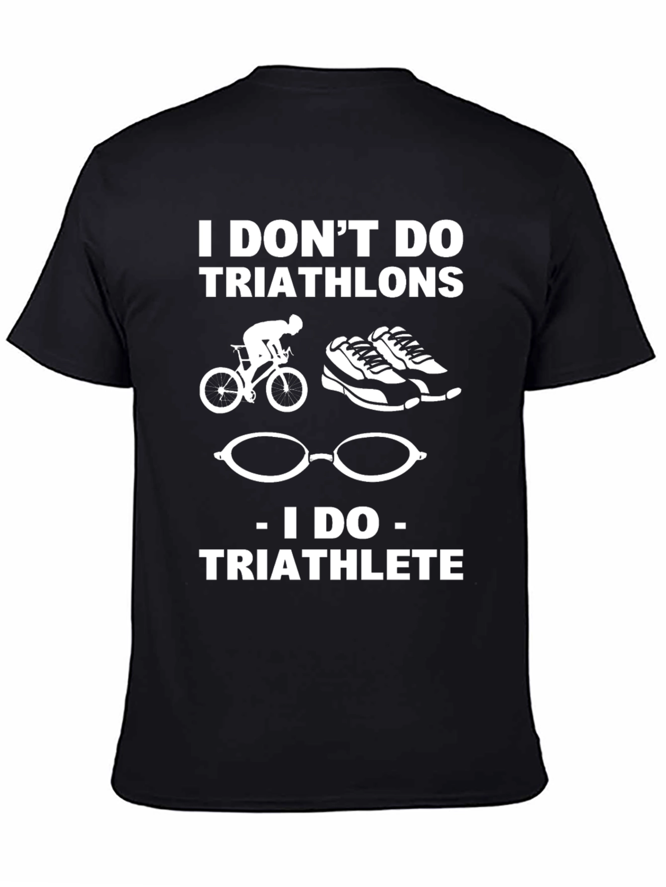 Triathlete Graphic Tee - Black Cotton T-Shirt