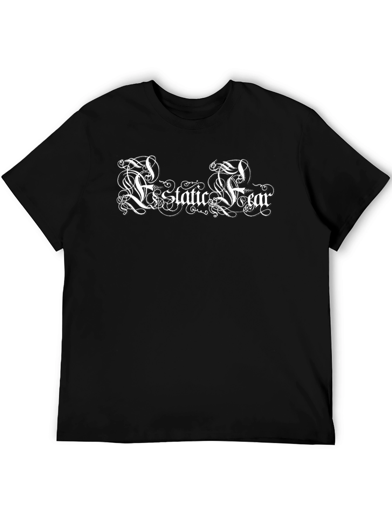 Ecstatic Fear Graphic Print Black T-Shirt