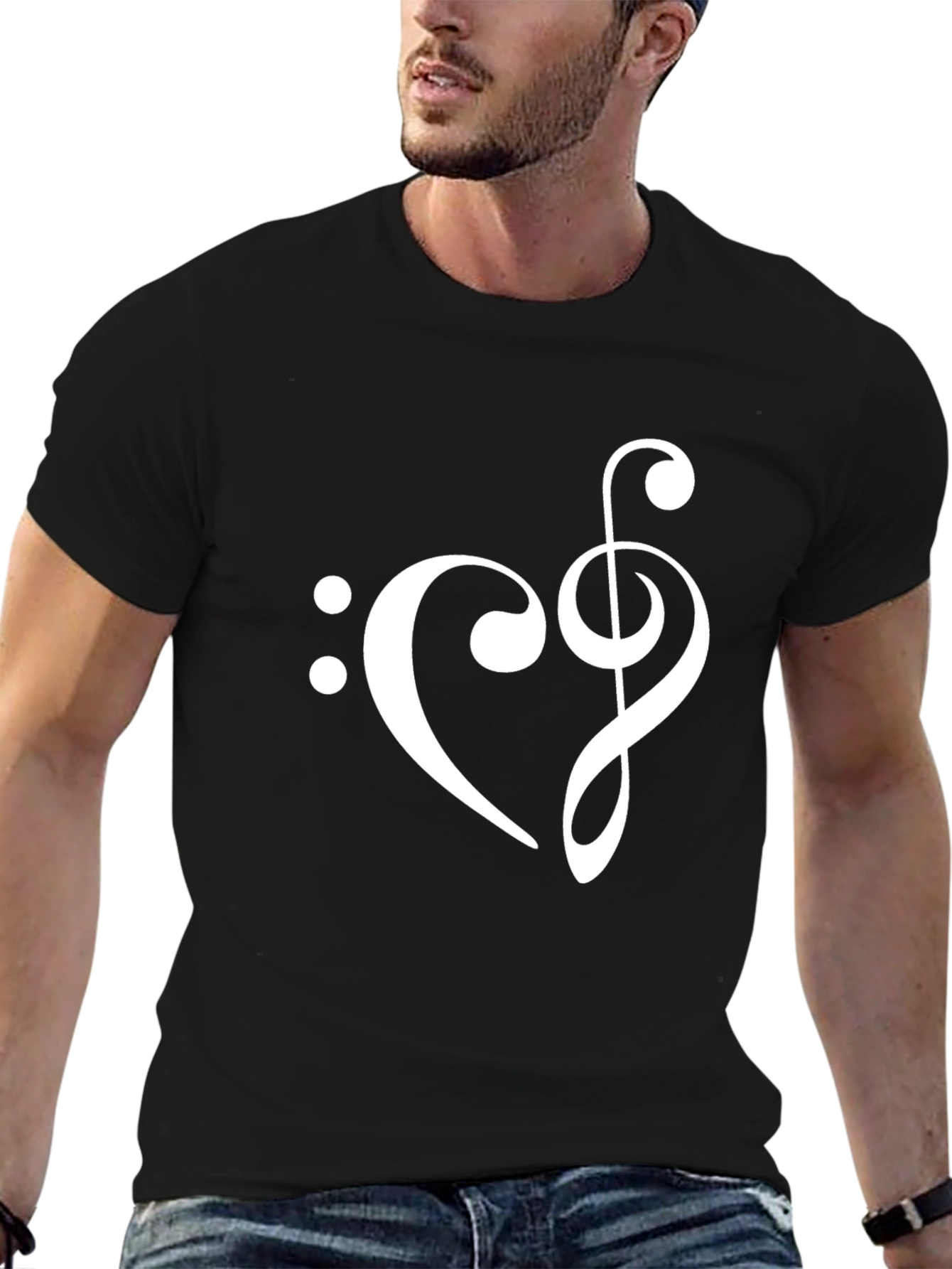 Musical Heart T-Shirt - Black