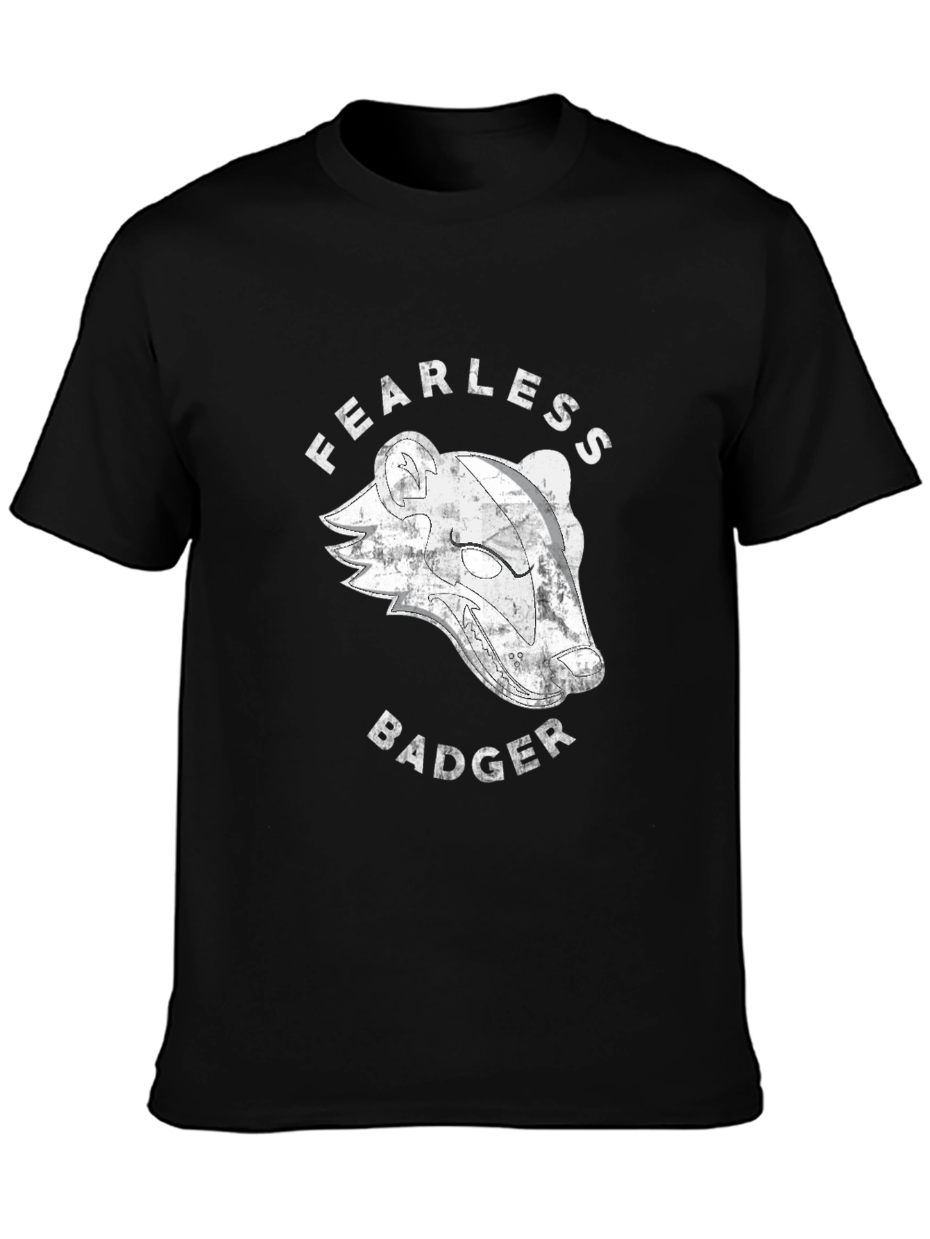 Fearless Badger Graphic T-Shirt - Black