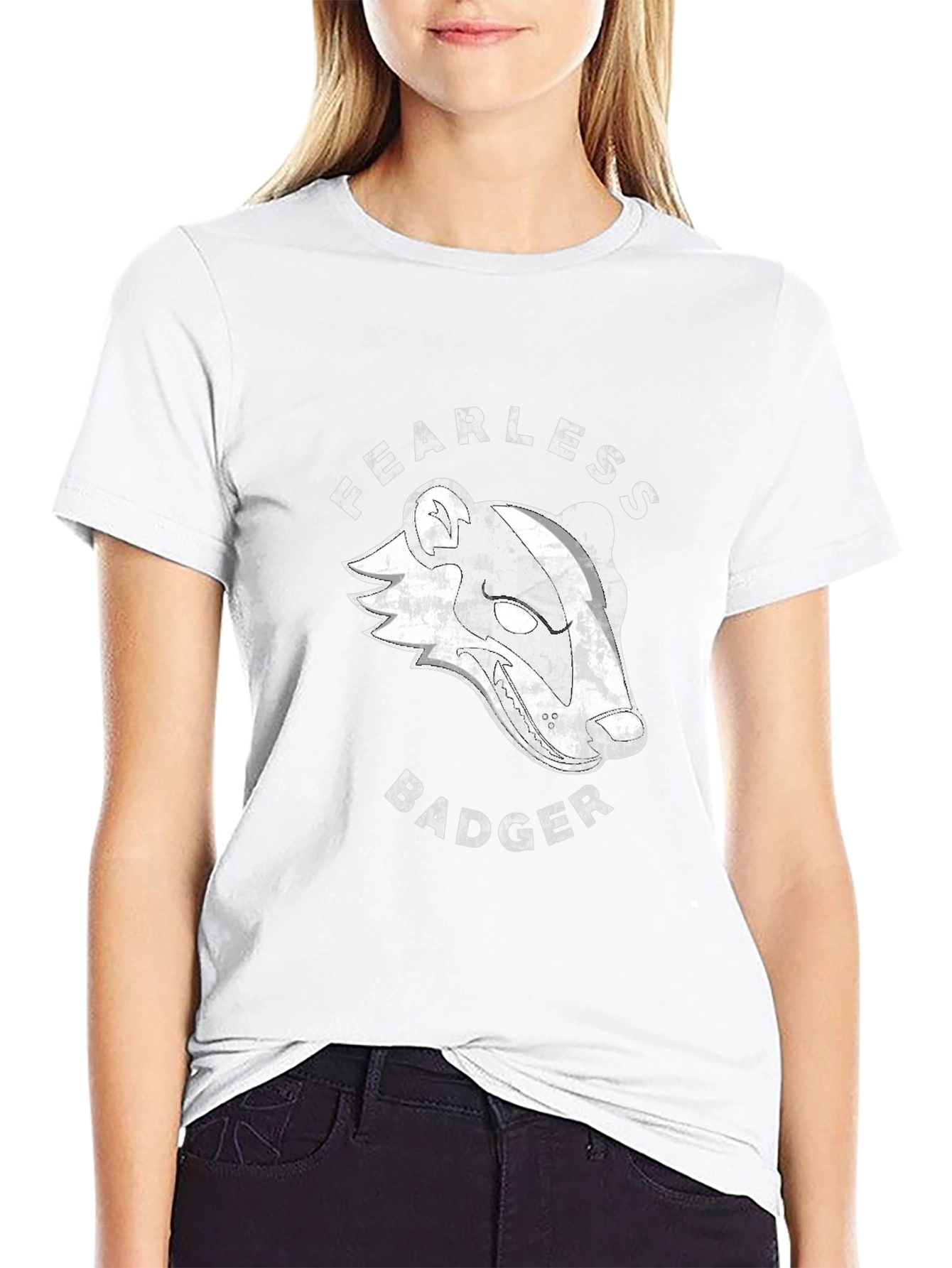 Fearless Badger Graphic T-Shirt - Black