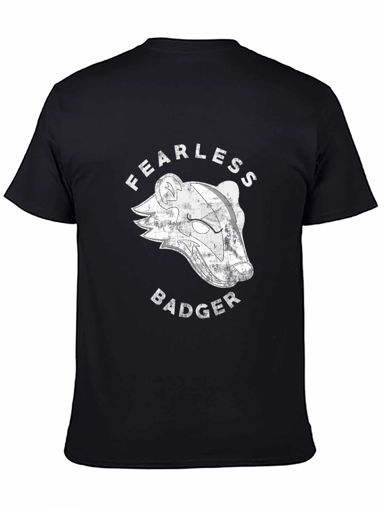Fearless Badger Graphic T-Shirt - Black