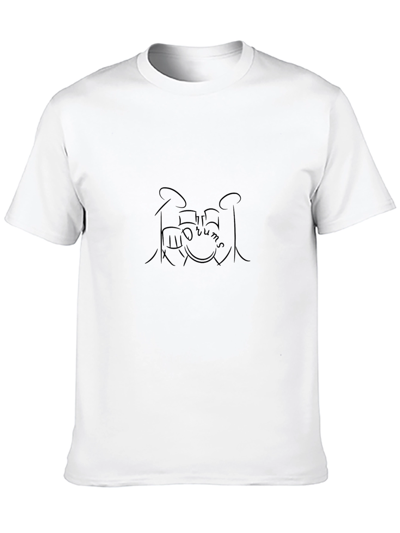Black Drum Kit Graphic Tee