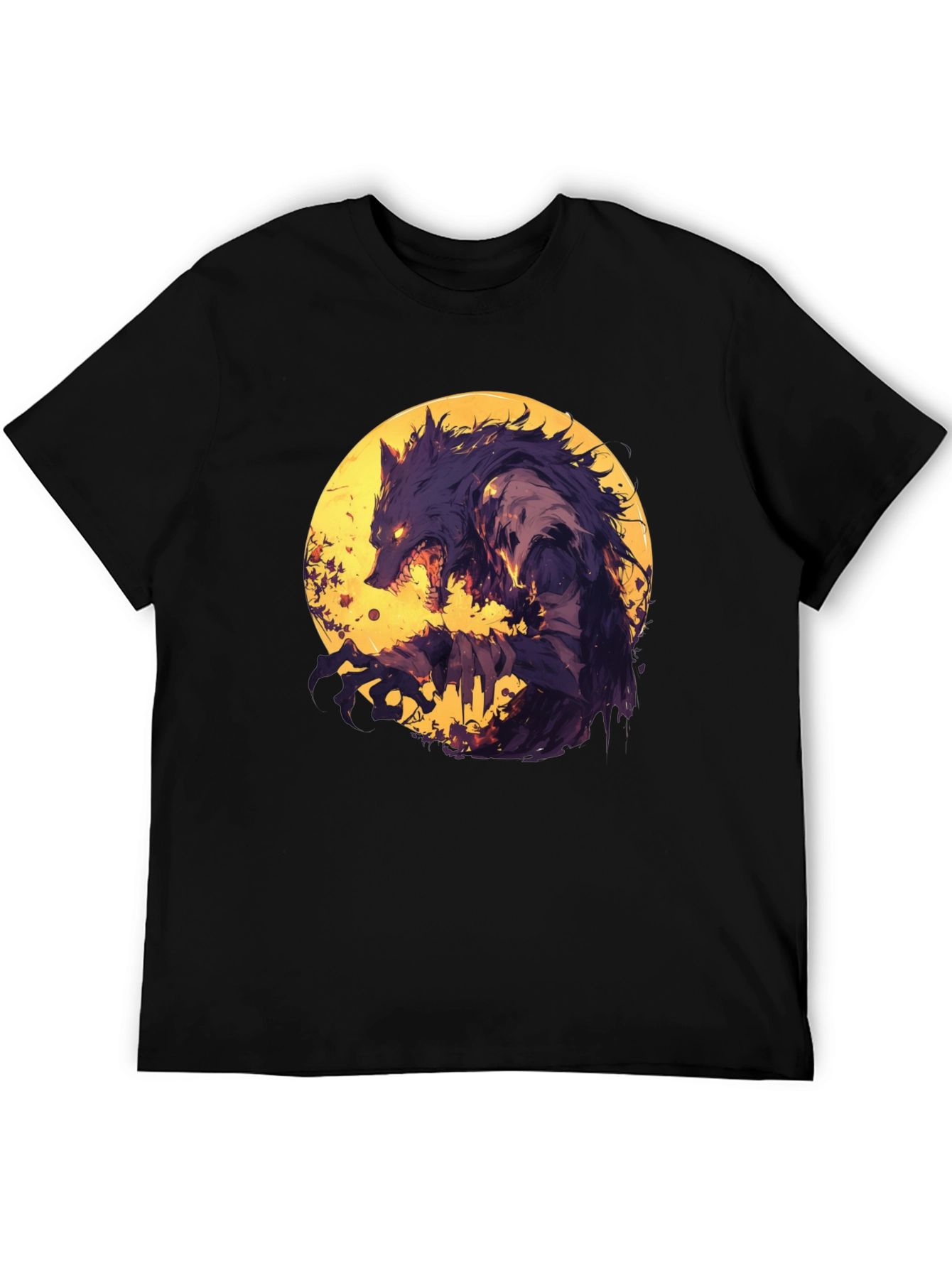 Werewolf Moon Graphic T-Shirt - Unique Design
