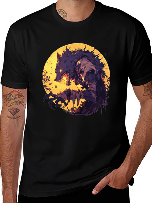 Werewolf Moon Graphic T-Shirt - Unique Design