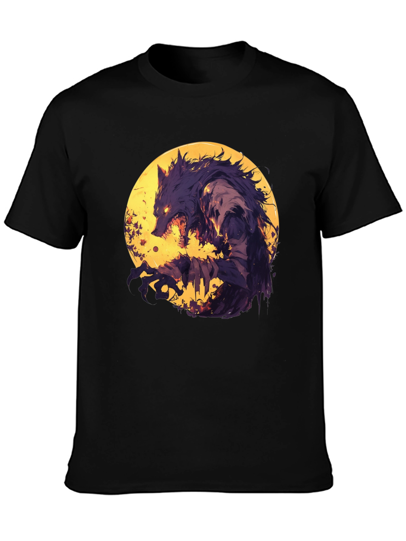 Werewolf Moon Graphic T-Shirt - Unique Design
