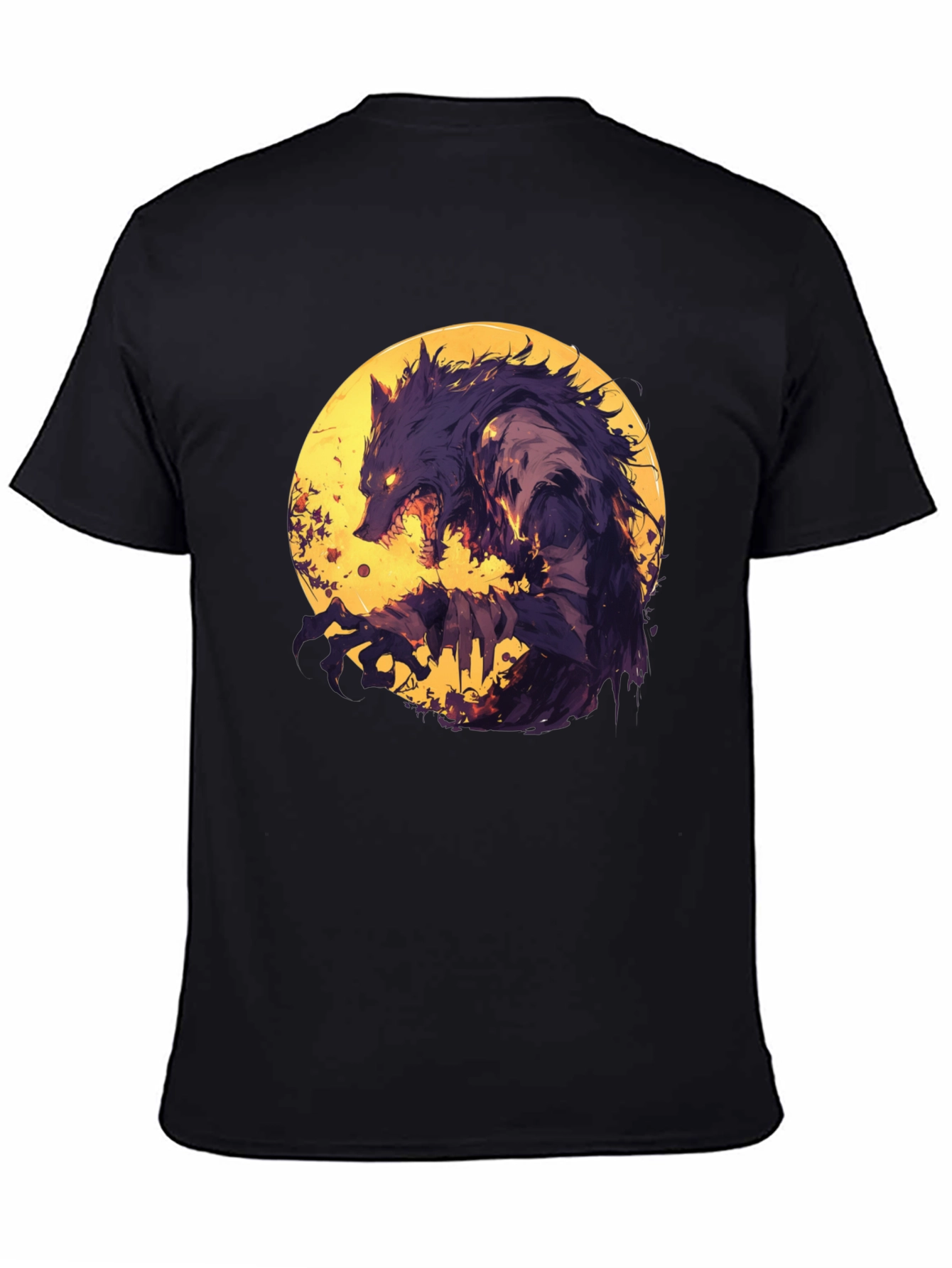 Werewolf Moon Graphic T-Shirt - Unique Design