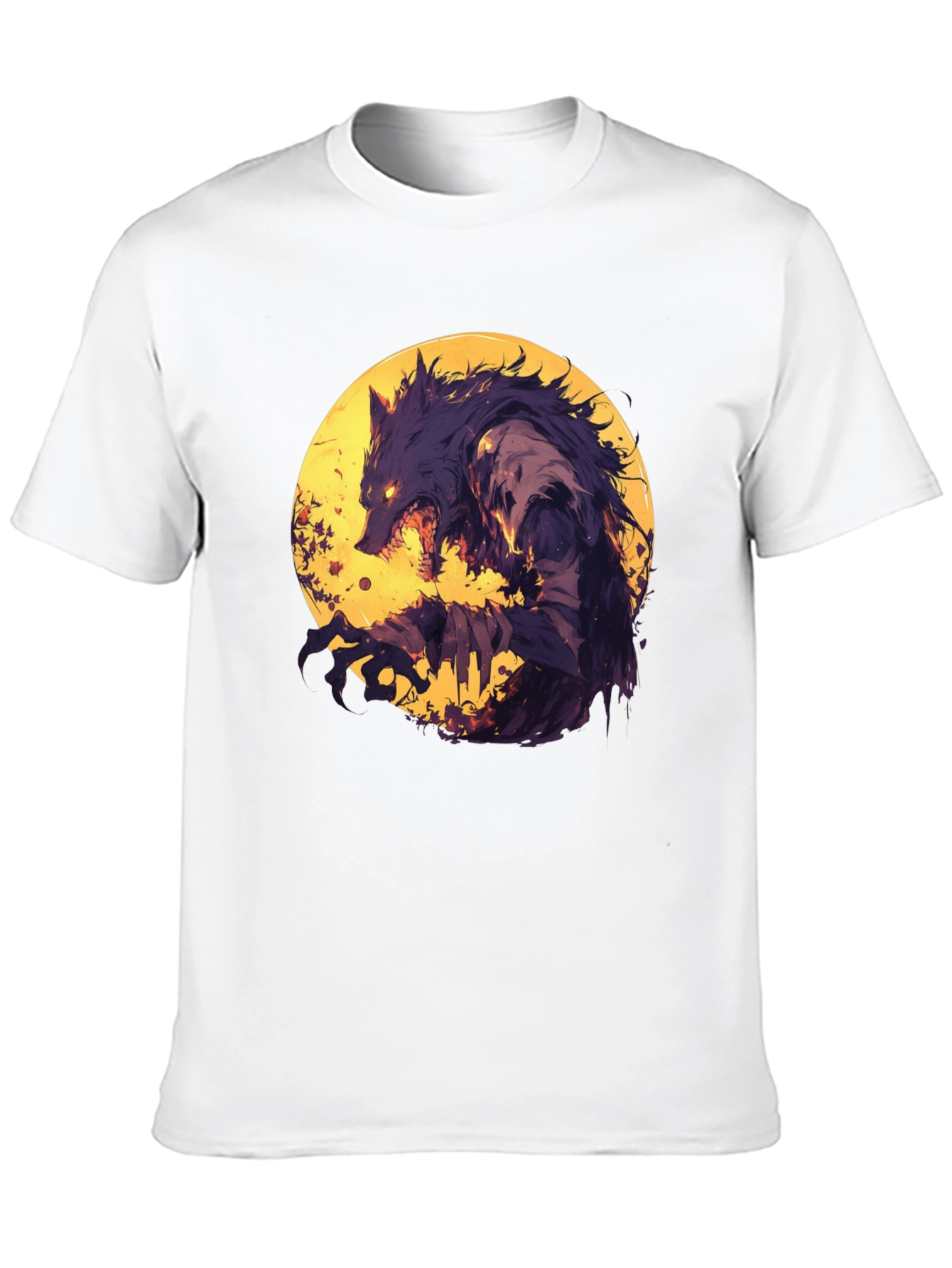 Werewolf Moon Graphic T-Shirt - Unique Design