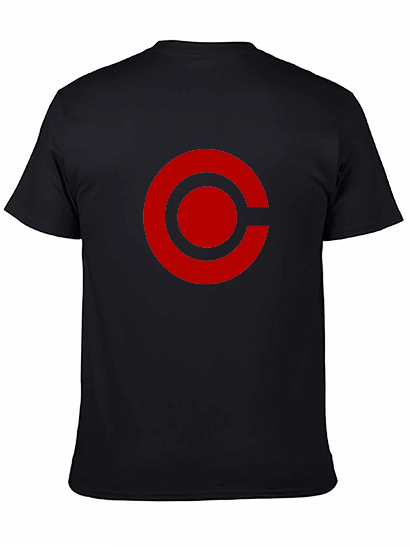 Red Circle Graphic Black T-Shirt