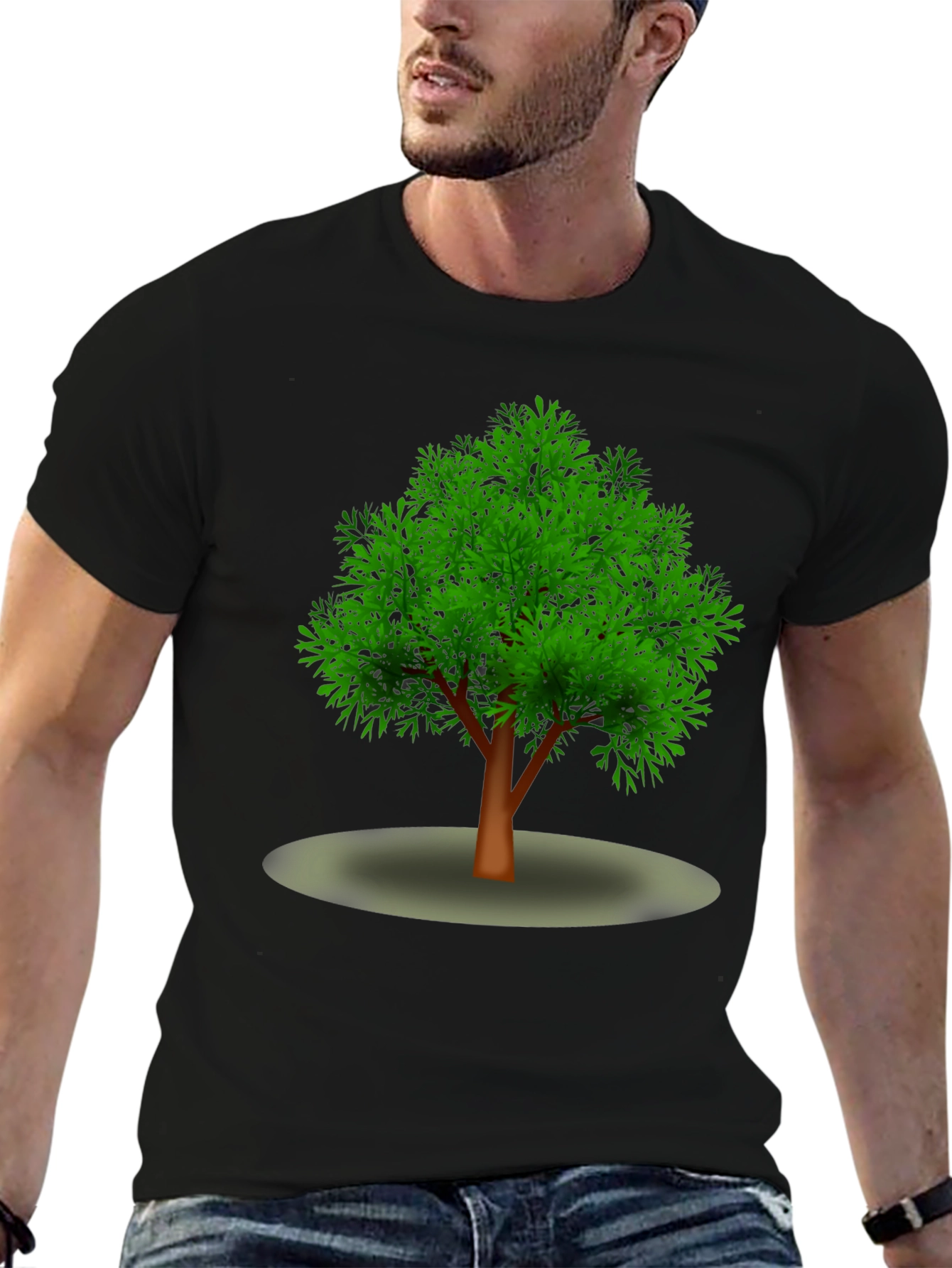 Tree Graphic Black T-Shirt