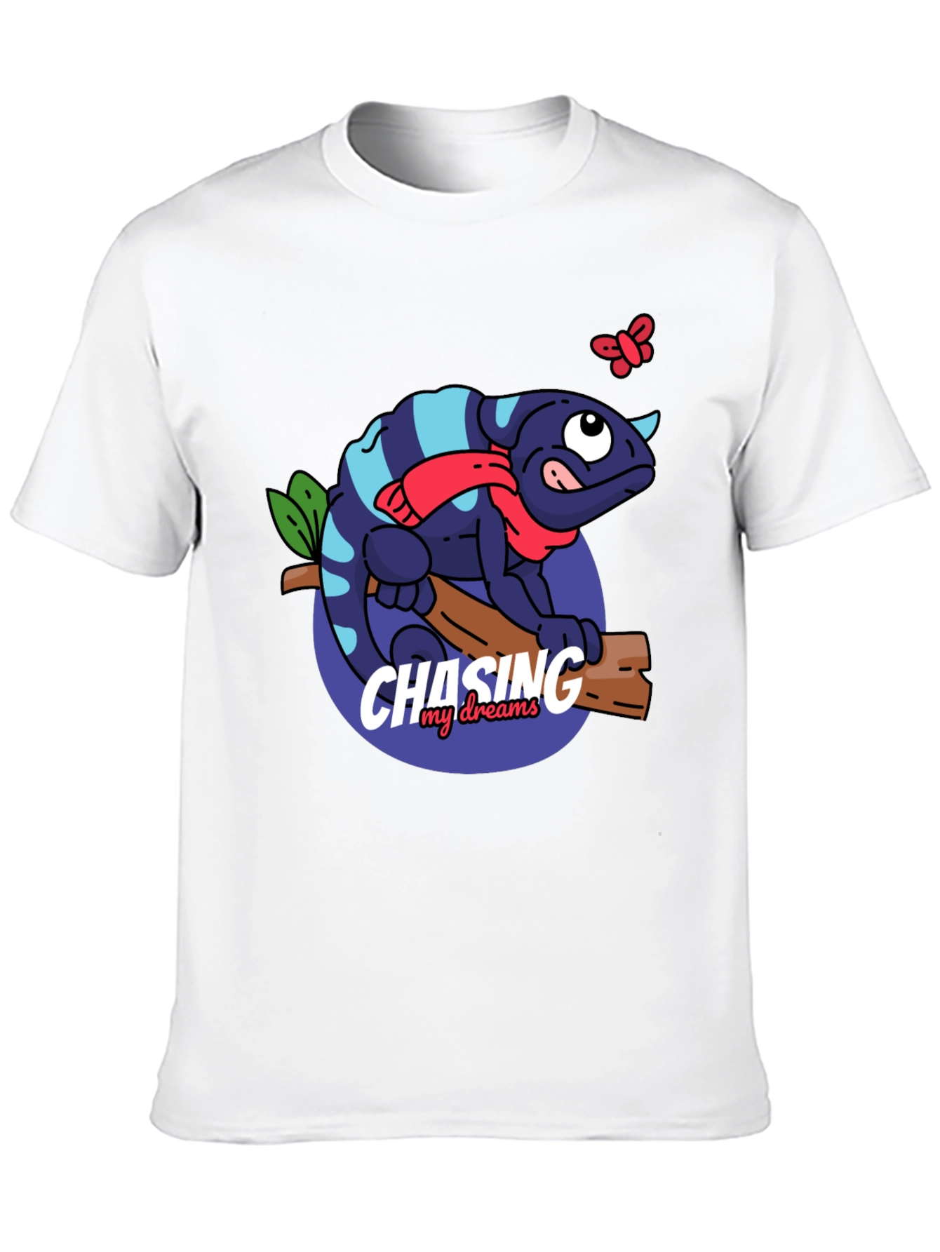 Chameleon Chasing Dreams Graphic Tee - Black