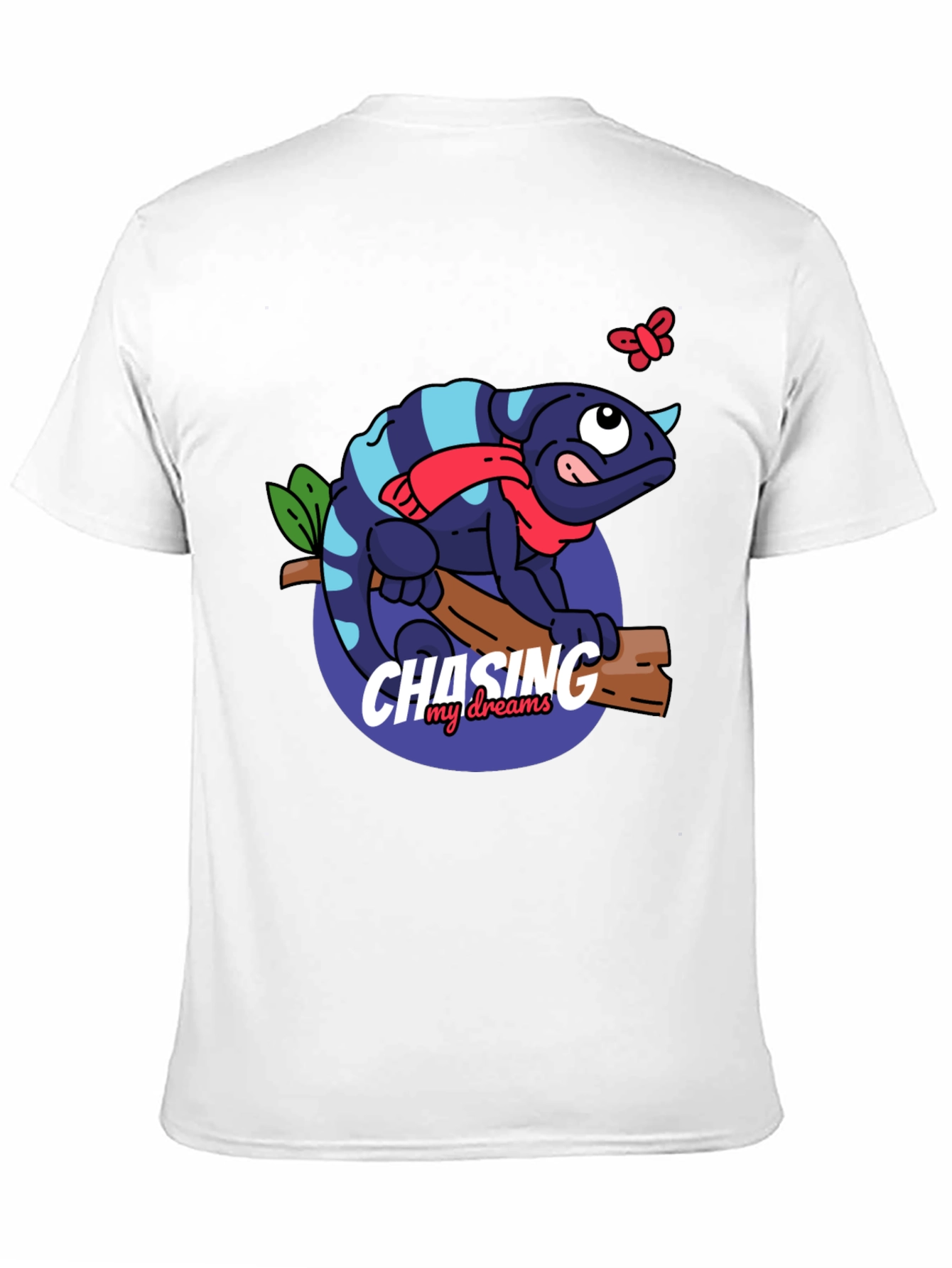 Chameleon Chasing Dreams Graphic Tee - Black