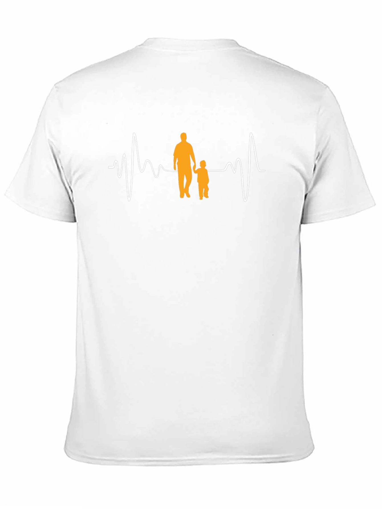 Father & Child Heartbeat T-Shirt - Black