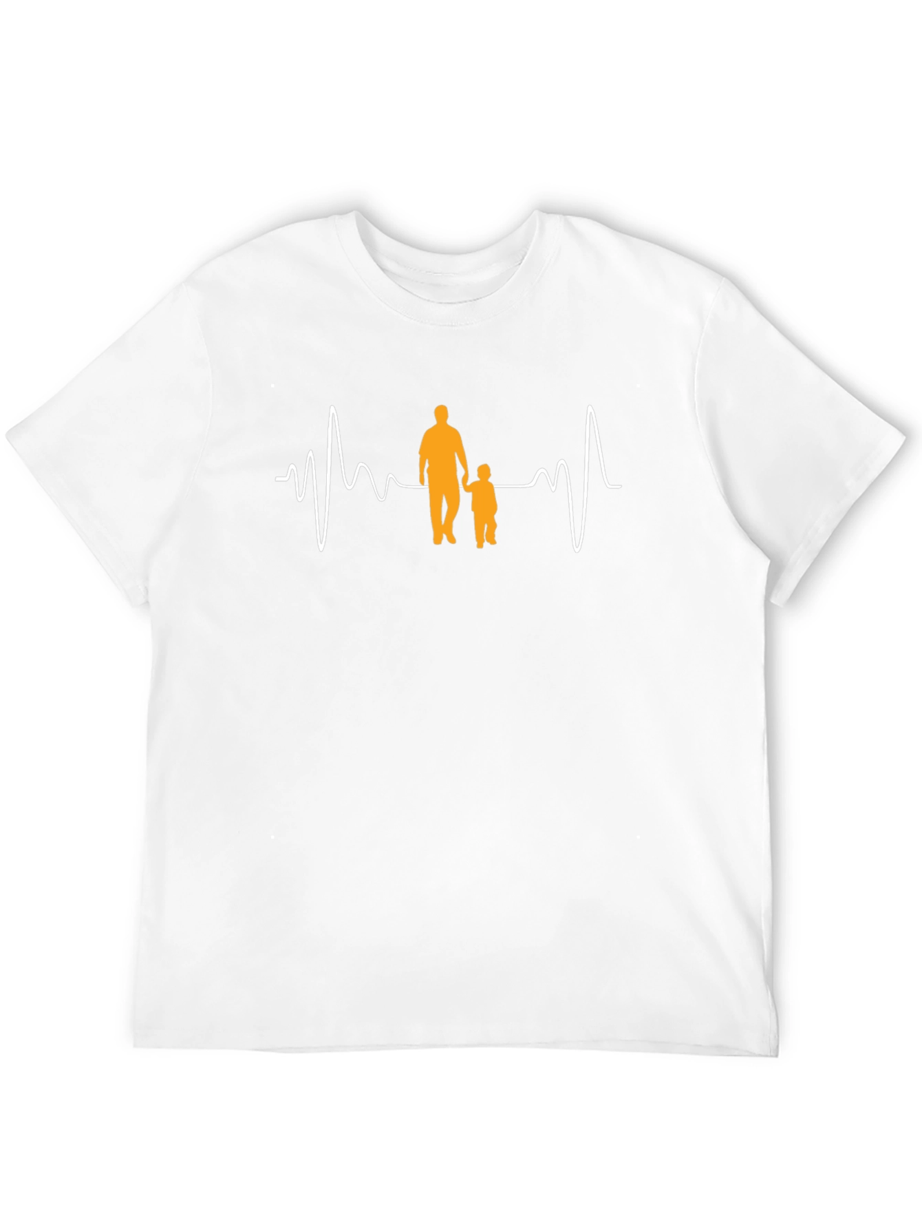 Father & Child Heartbeat T-Shirt - Black