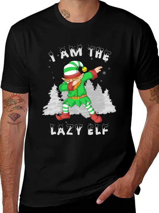 Lazy Elf Dabbing Christmas T-Shirt