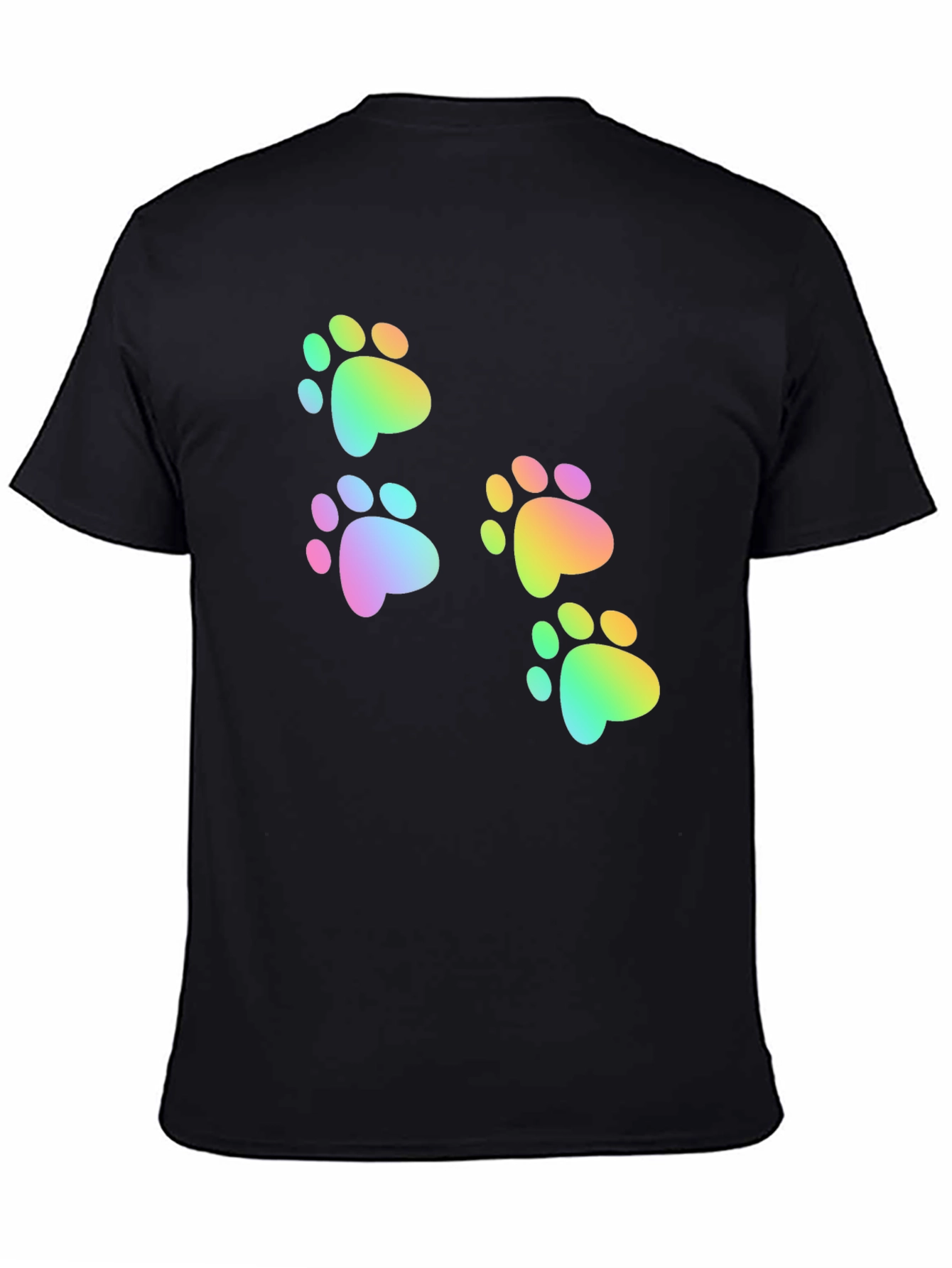 Rainbow Paw Print Graphic Tee