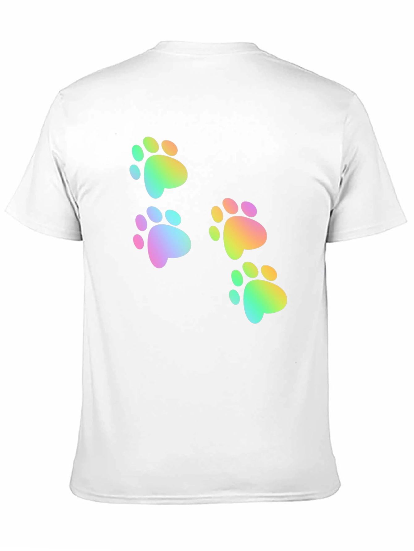 Rainbow Paw Print Graphic Tee