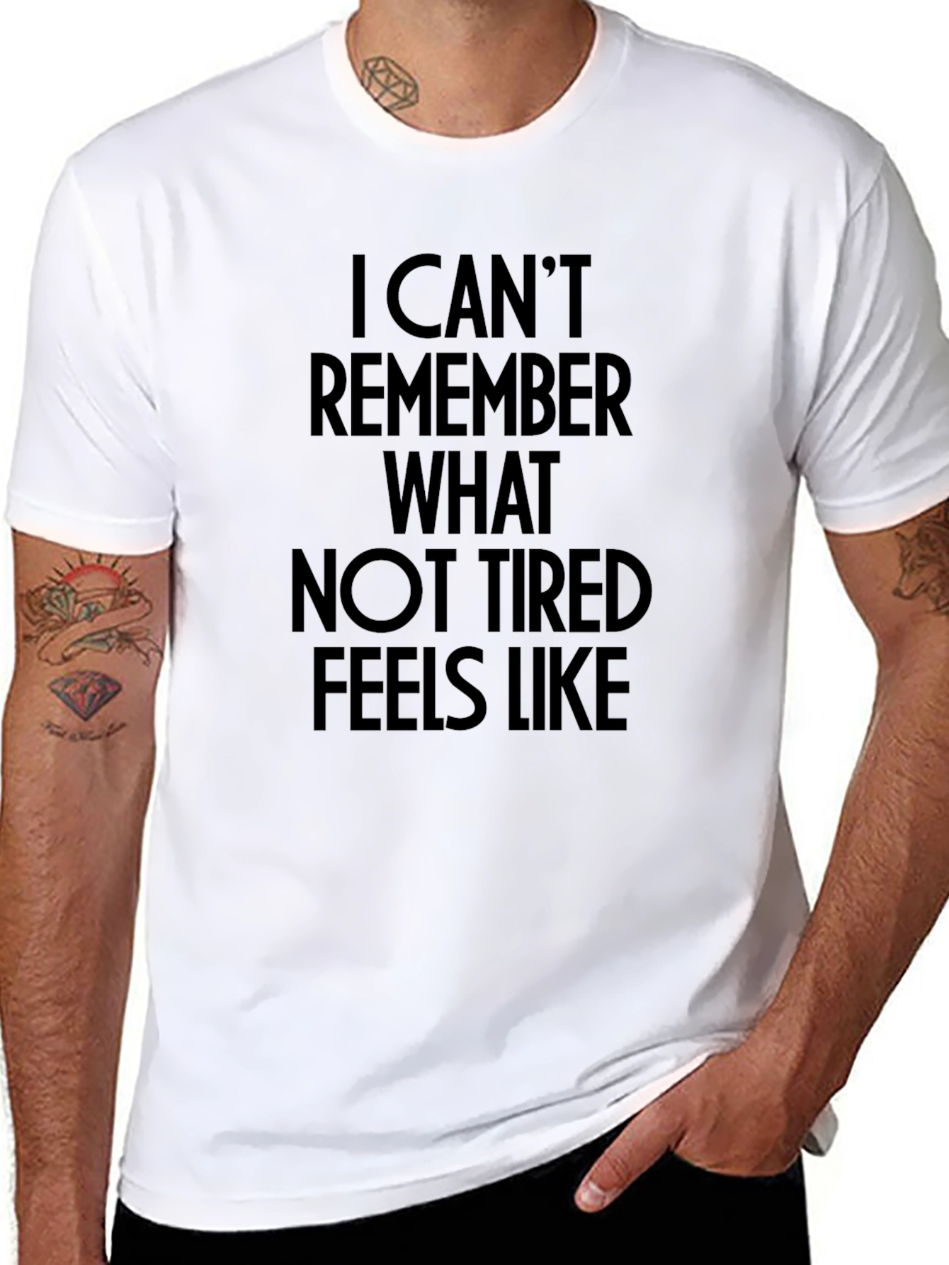 Funny Tired Slogan T-Shirt