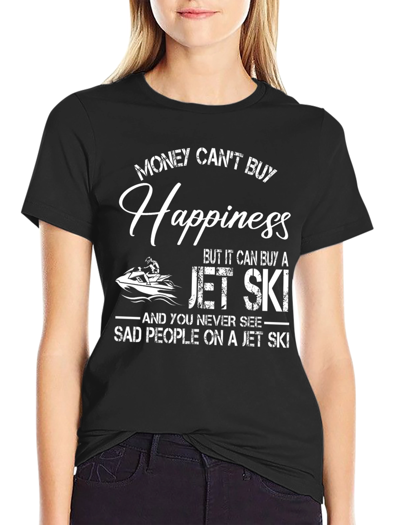 Money Cant Buy Happiness Jet Ski T-Shirt