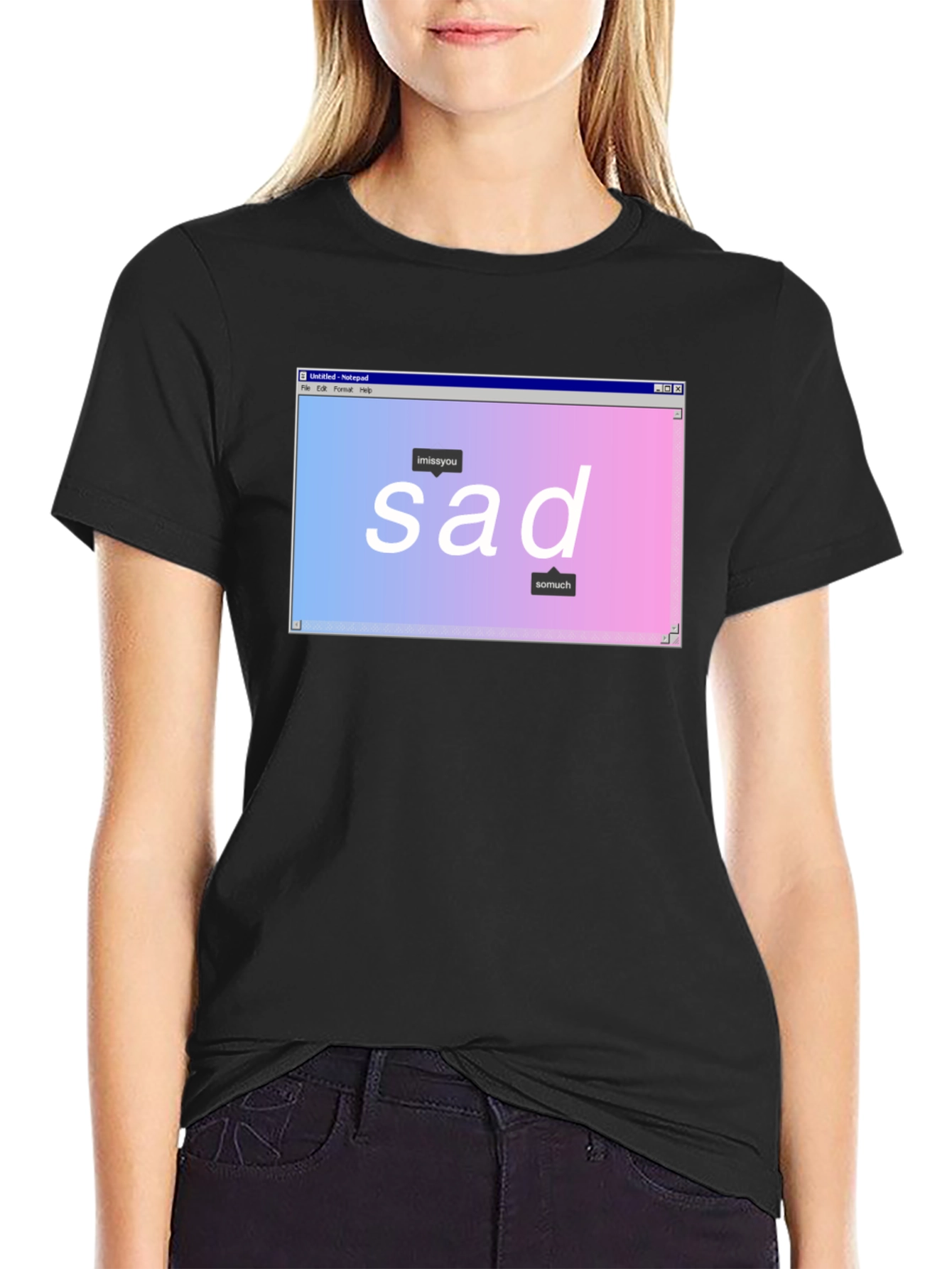 Sad Aesthetic Graphic T-Shirt